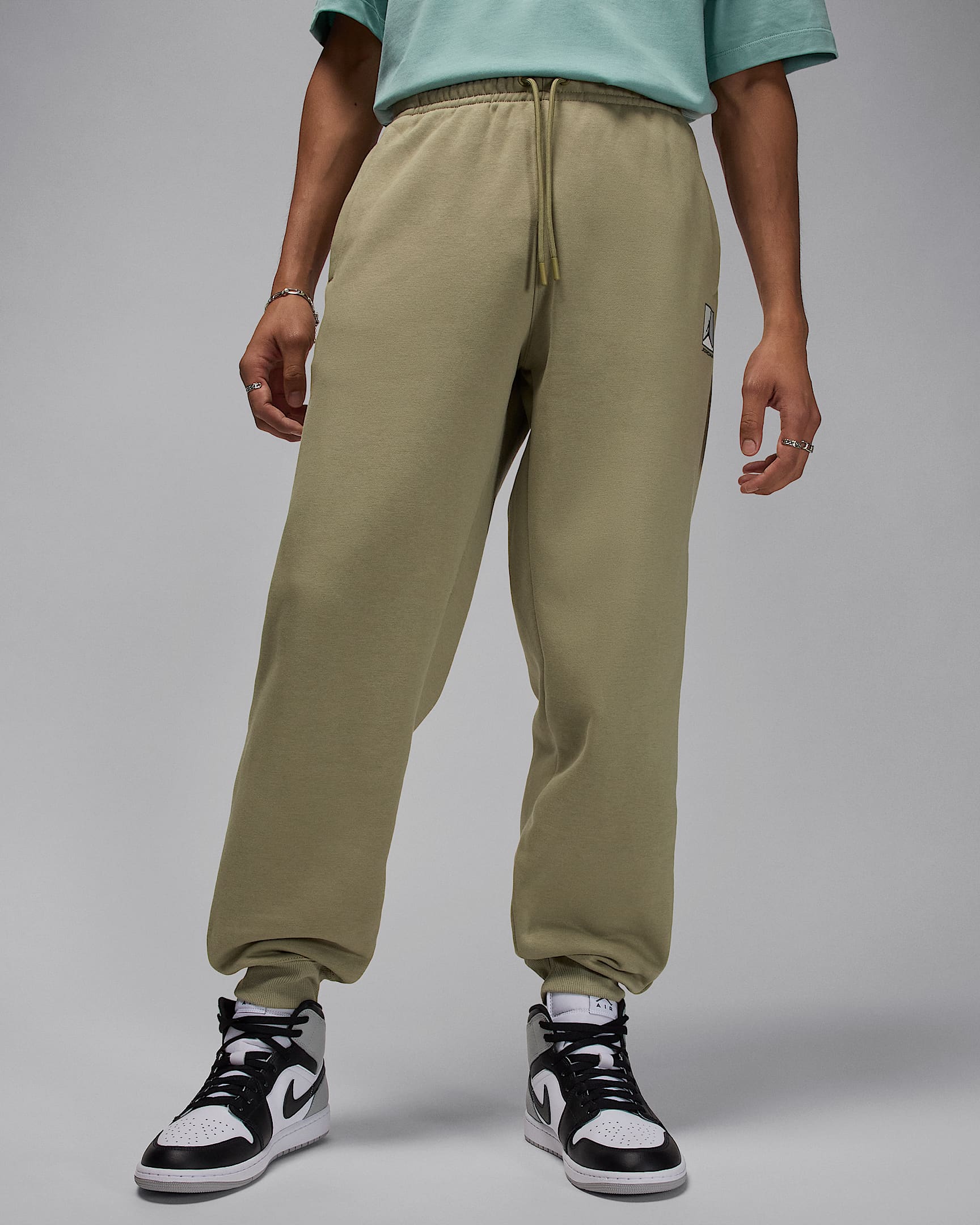 Jordan Brooklyn Fleece Herrenhose - Medium Khaki/Schwarz
