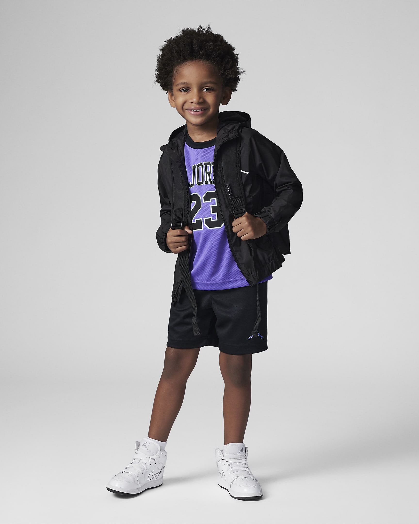 Jordan Little Kids' Full-Zip Jacket - Black/White