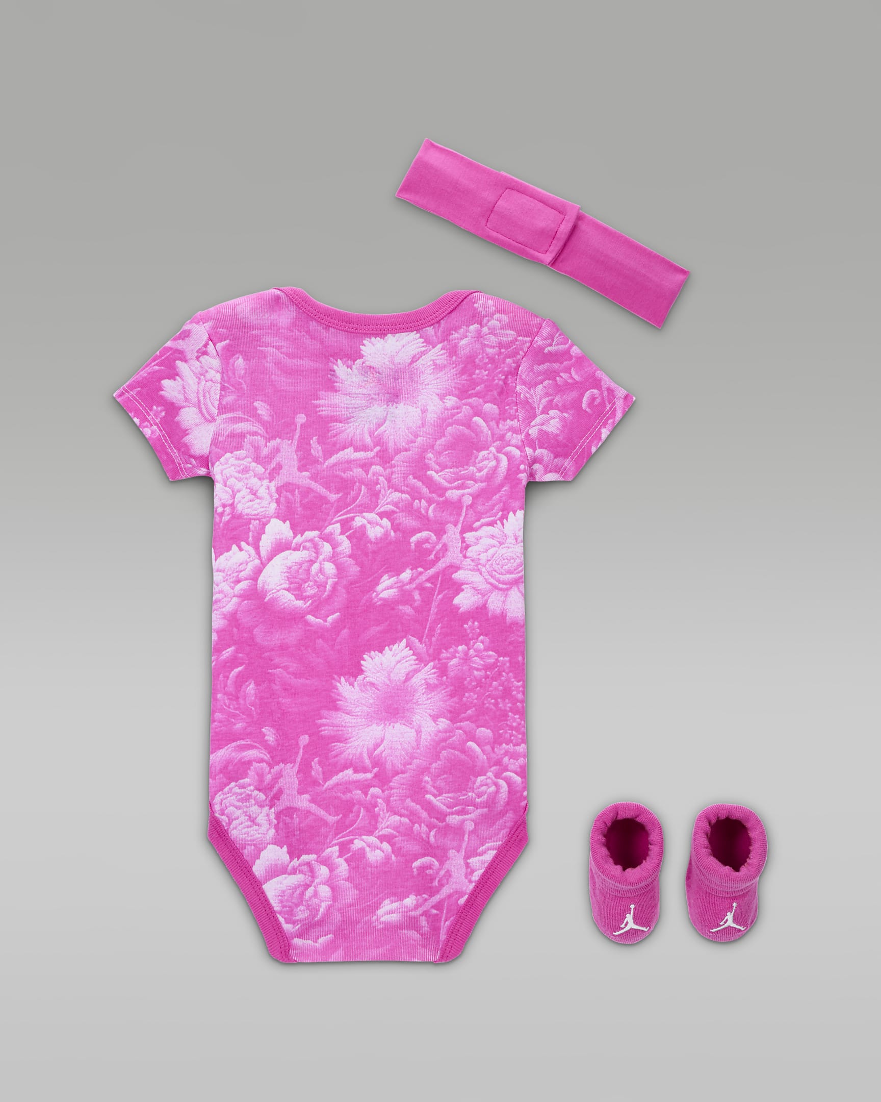 Jordan Brooklyn Essentials Baby (09M) 3Piece Printed Bodysuit Set