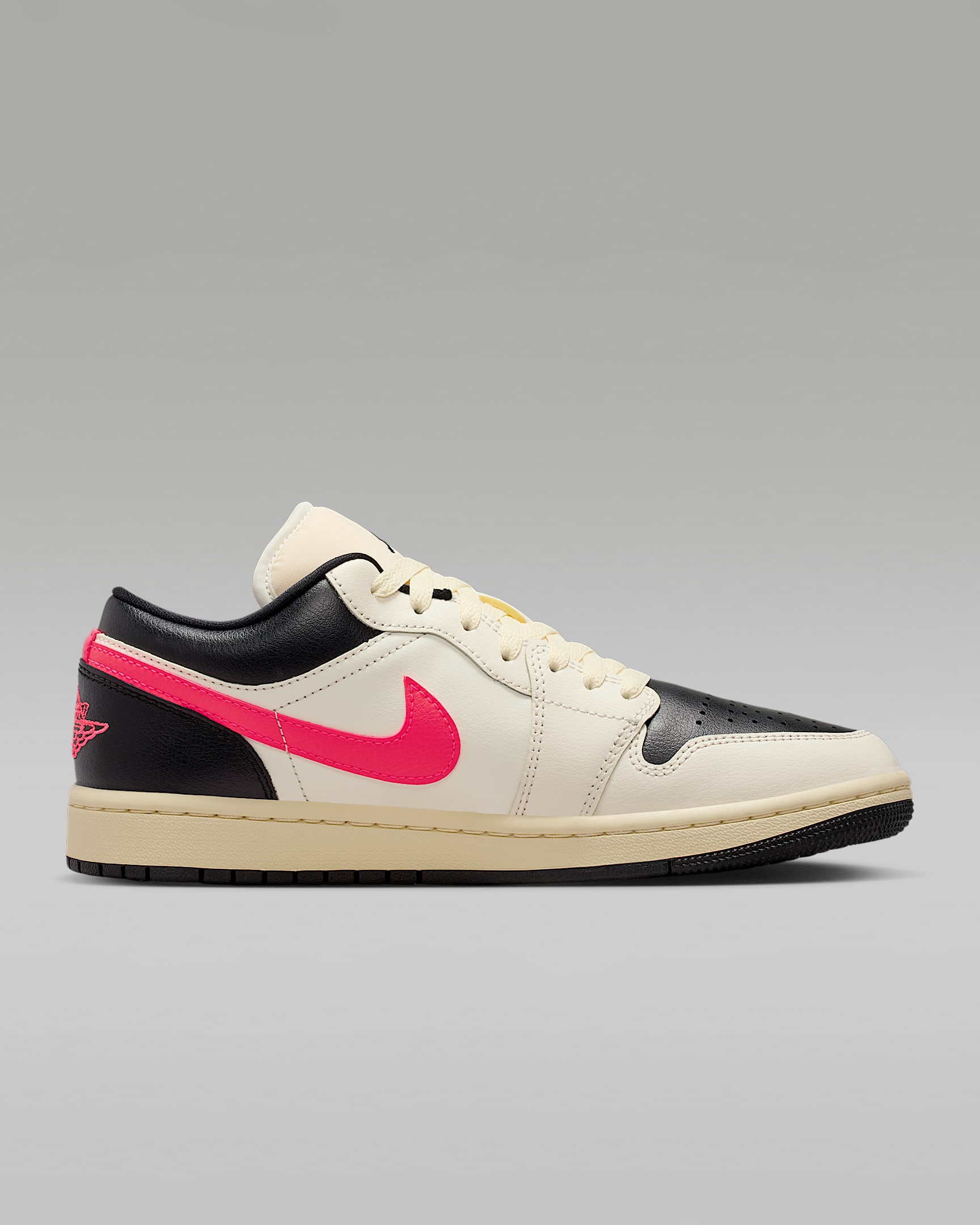 Air Jordan 1 Low Women's Shoes - Pale Ivory/Black/Muslin/Racer Pink