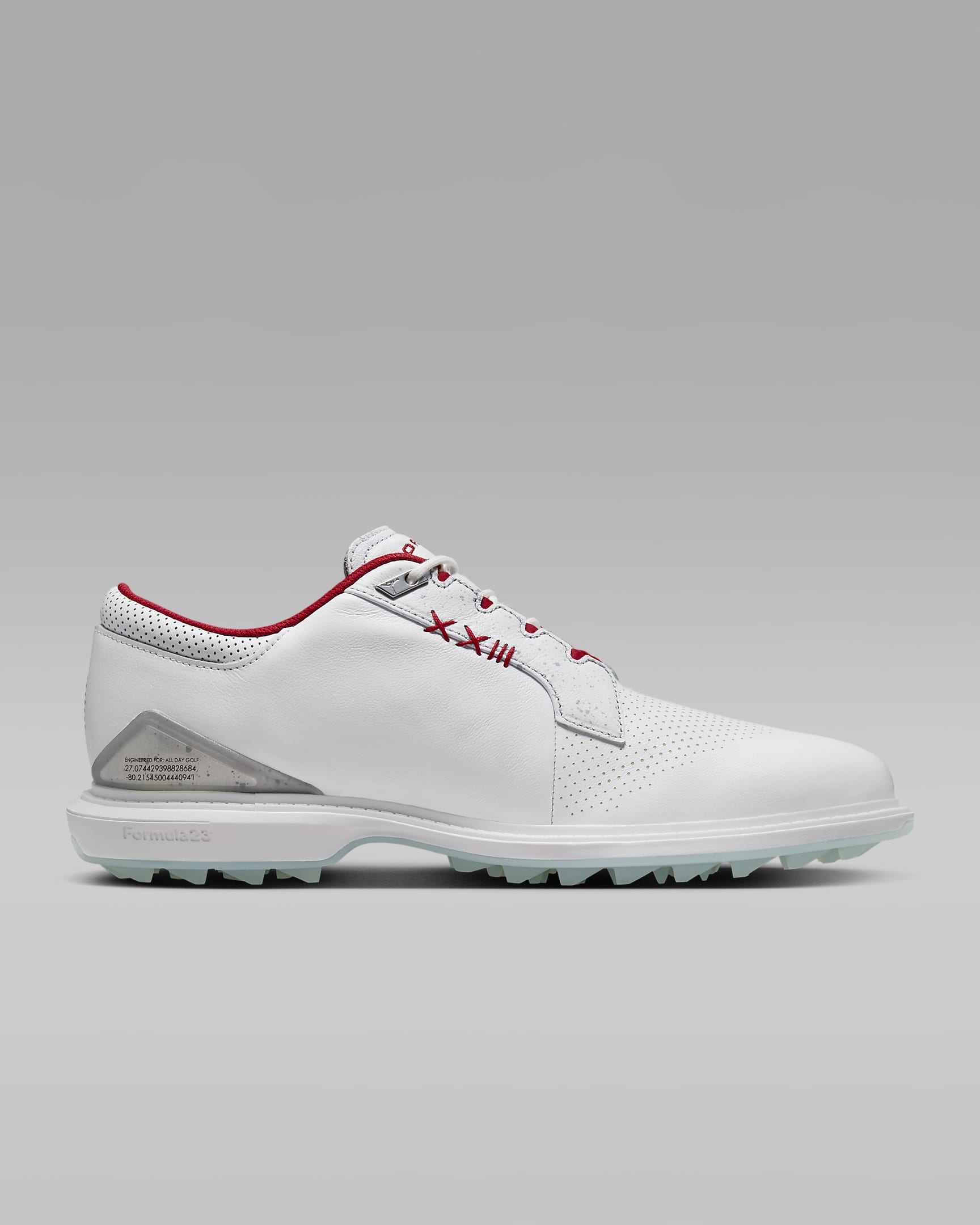 Jordan ADG 5 golfschoenen - Wit/Metallic Silver/Blue Tint/Fire Red