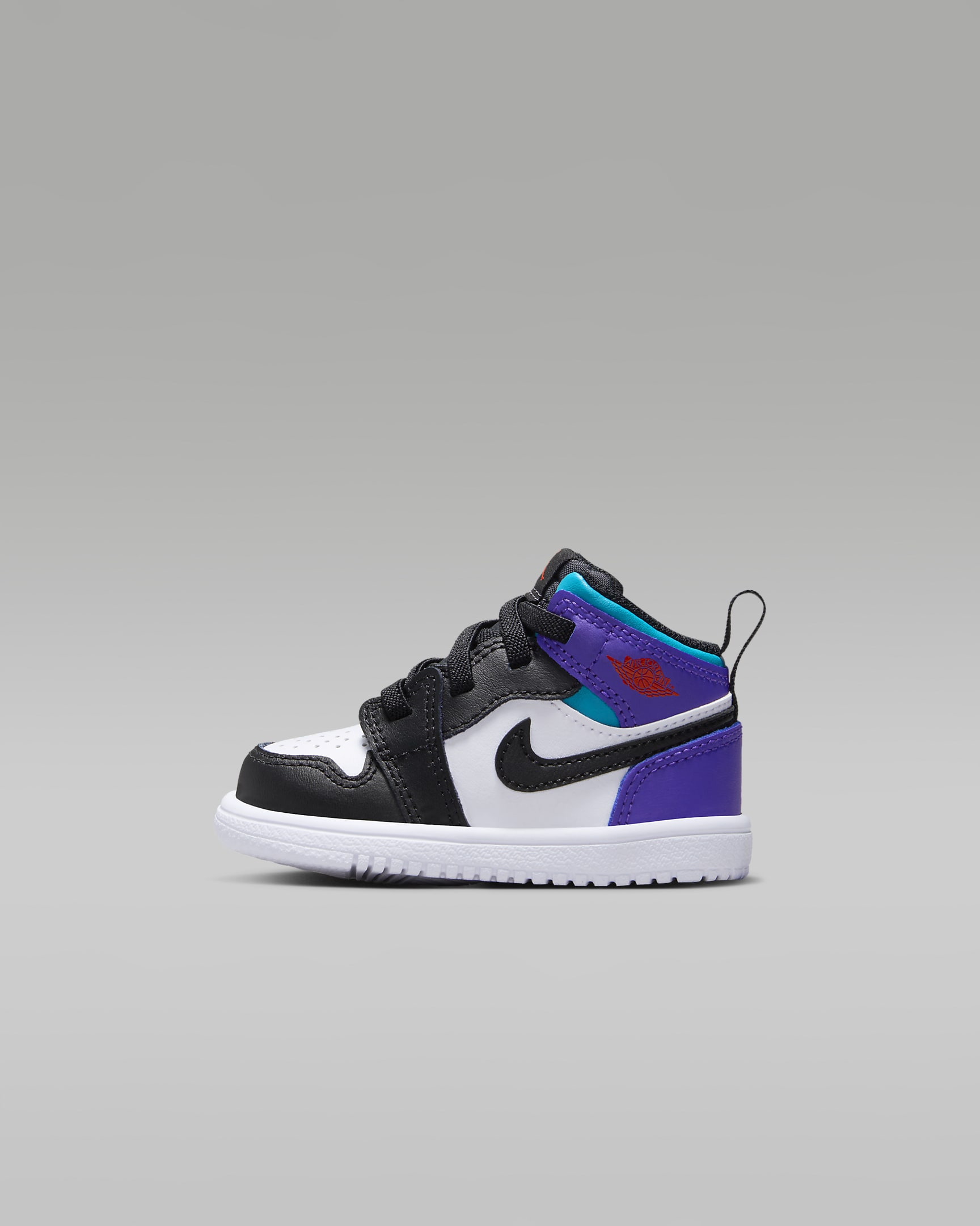 Jordan 1 Mid Alt Baby/Toddler Shoes - White/Bright Concord/True Red/Black