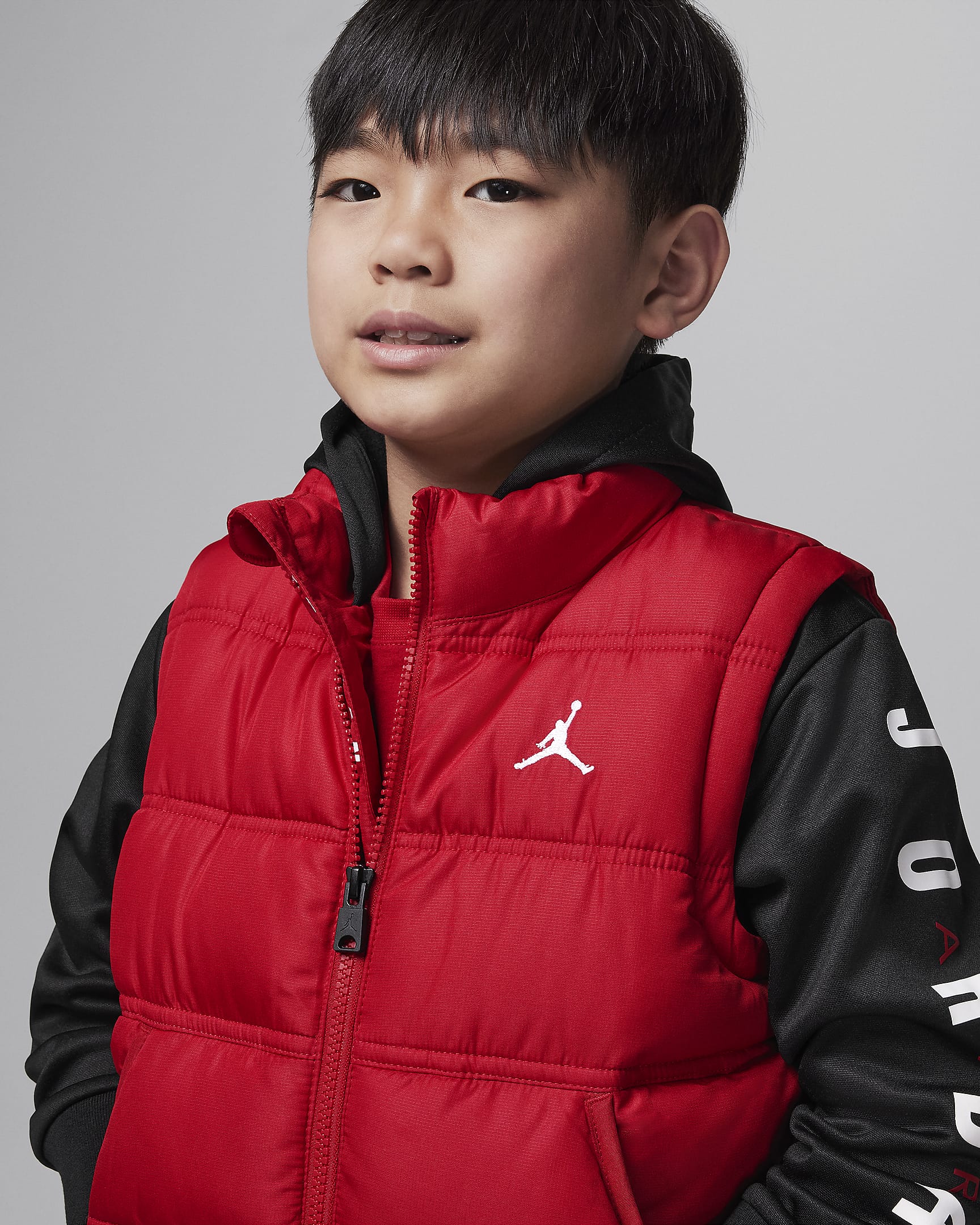 Jordan Little Kids' 2-Fer Jacket - Gym Red/Black