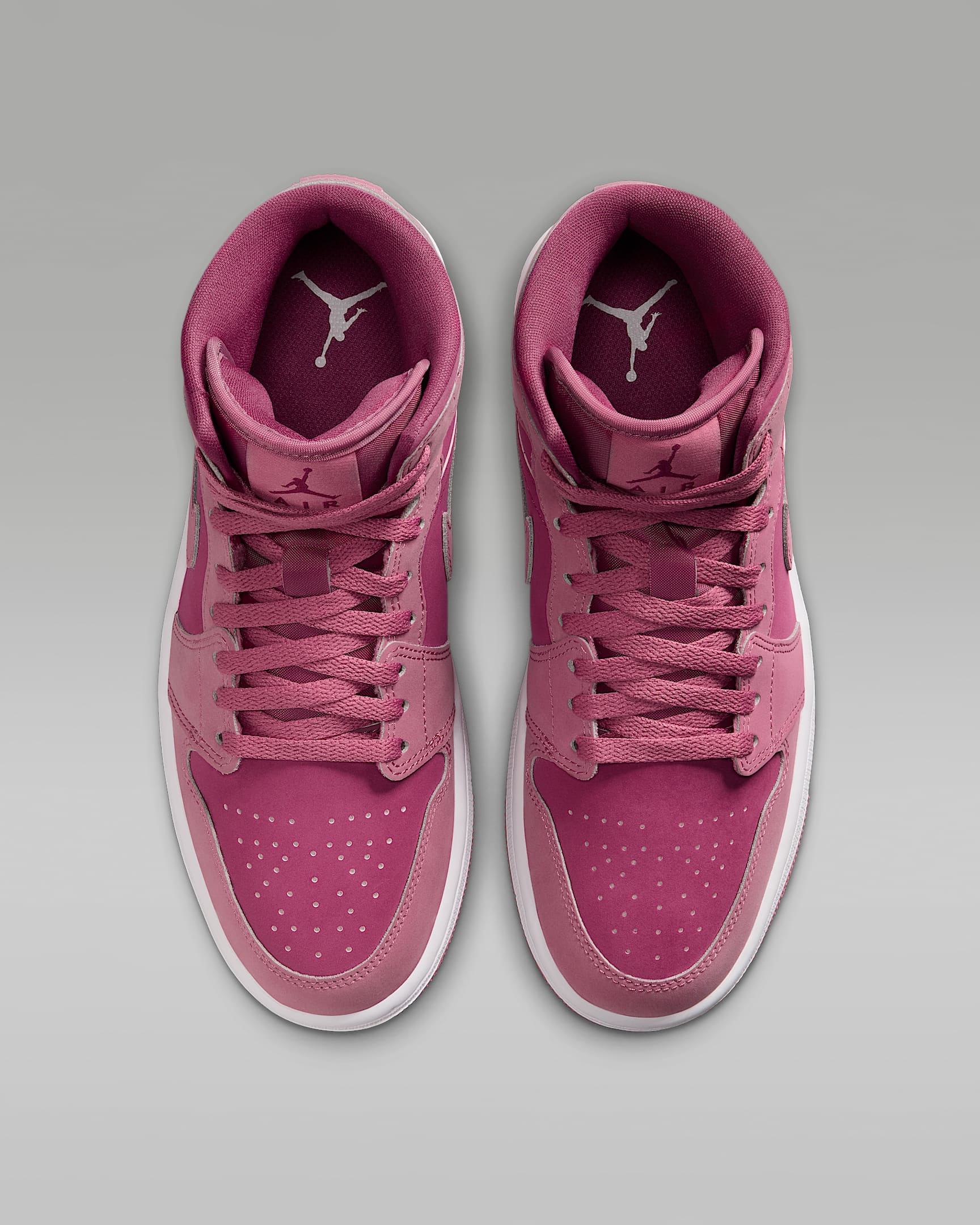 Air Jordan 1 Mid Women's Shoes - Desert Berry/White/Sweet Beet