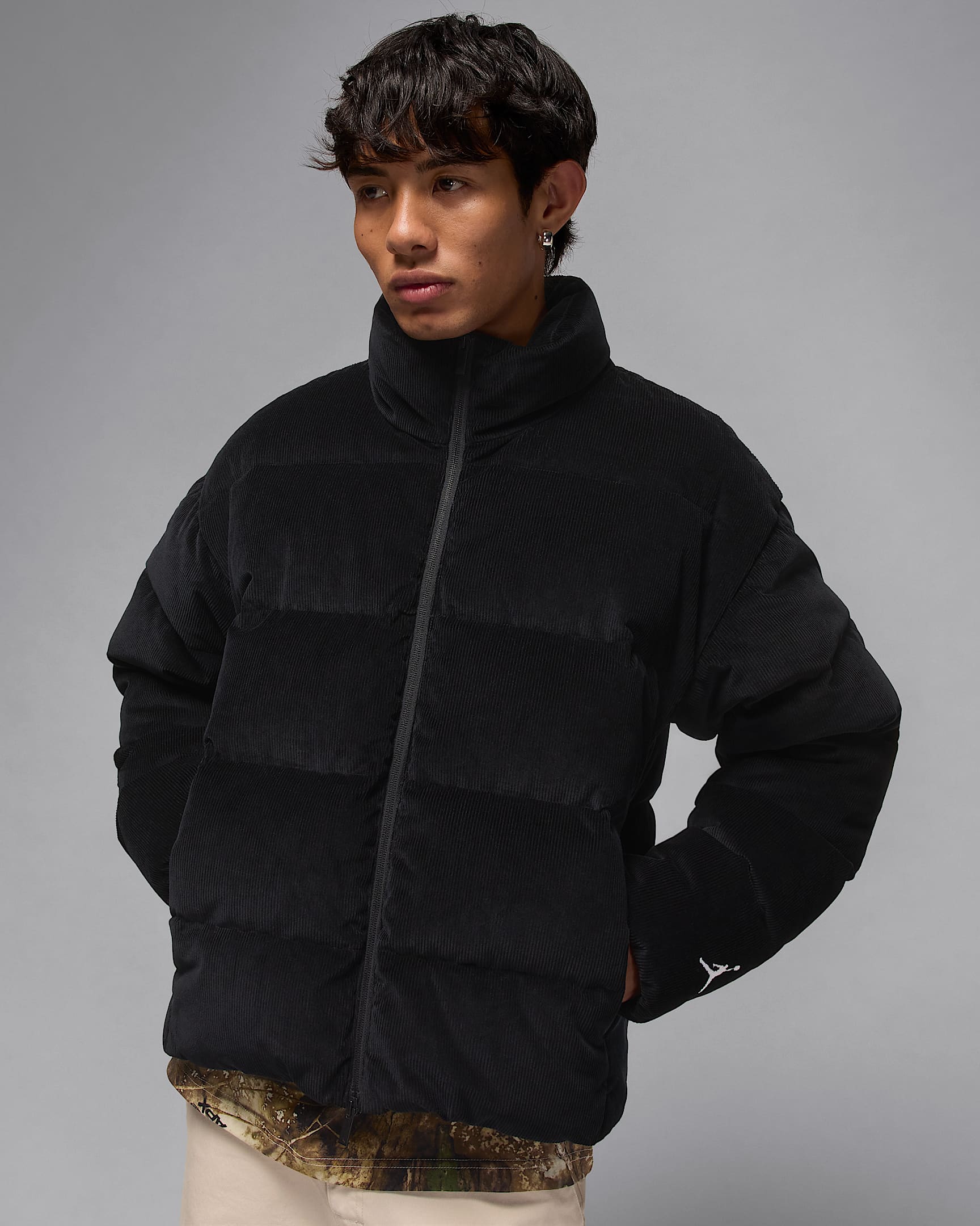 Jordan Flight Men's Down Puffer Jacket - Black/White
