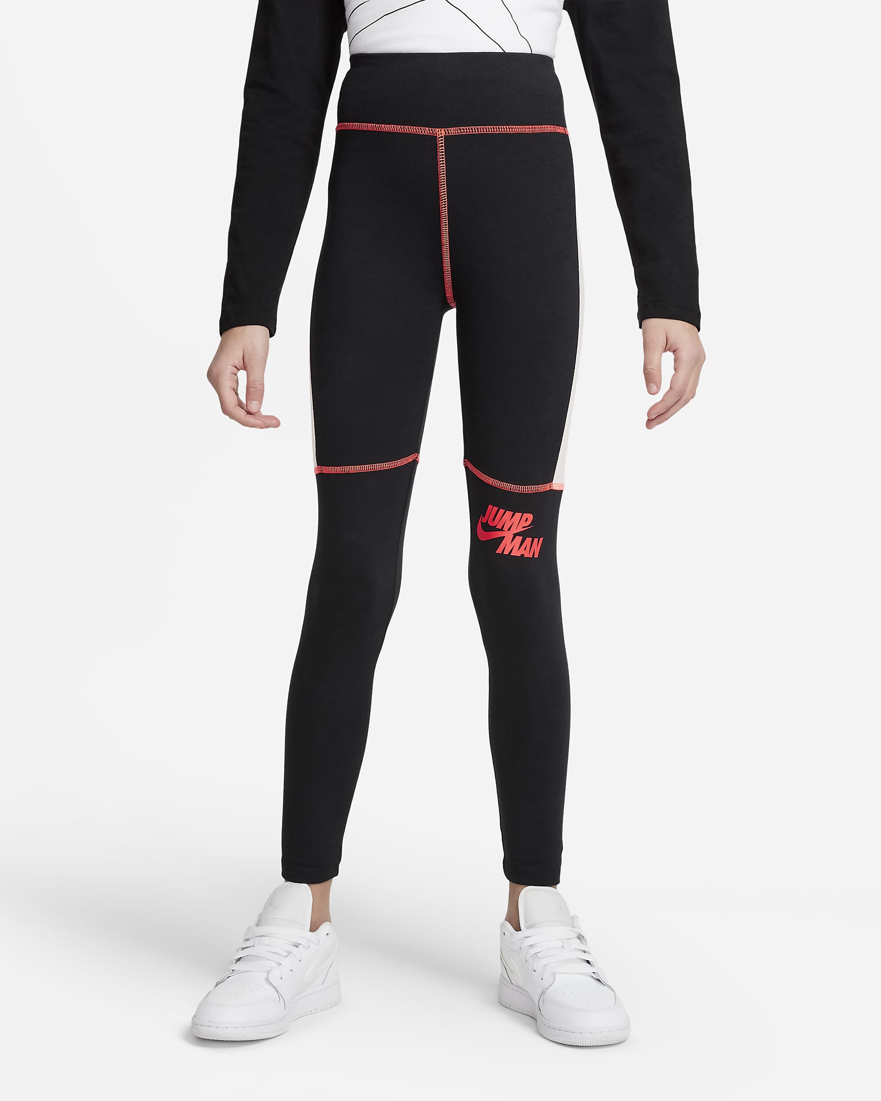 Legginsy dla dużych dzieci (dziewcząt) Jordan Jumpman - Czerń