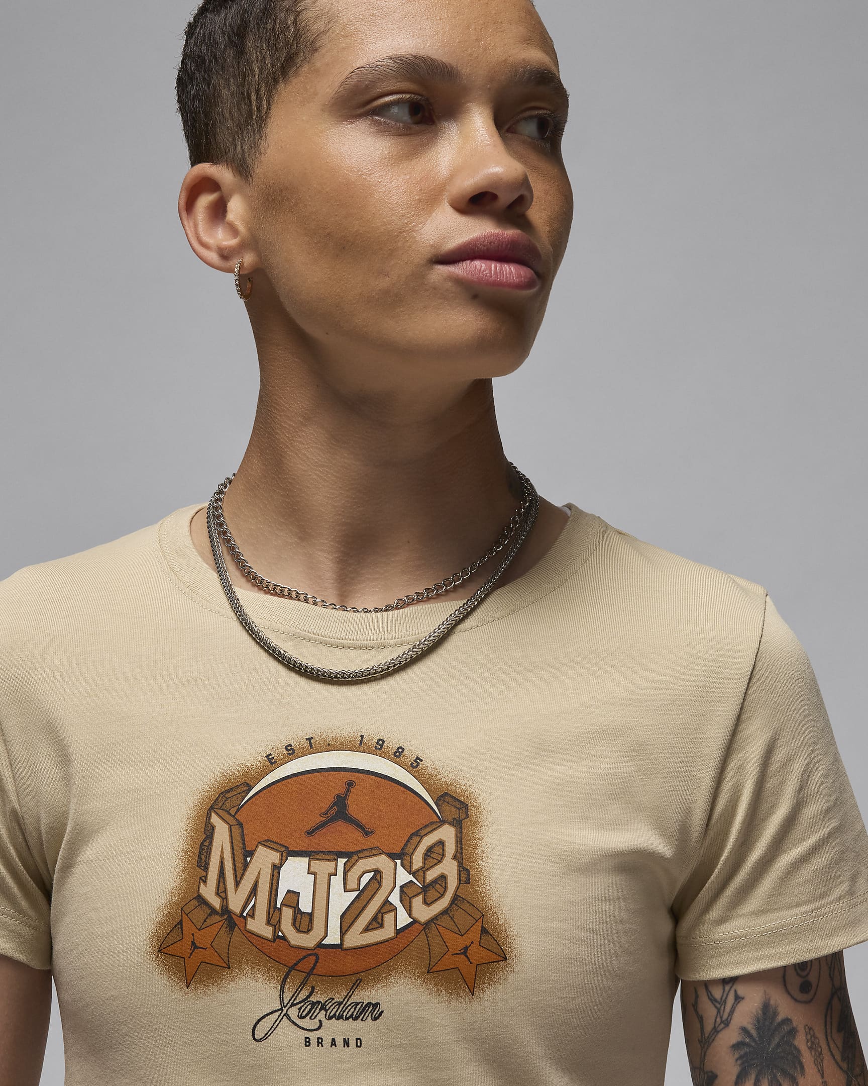 Playera de ajuste slim para mujer Jordan Essential - Ratán