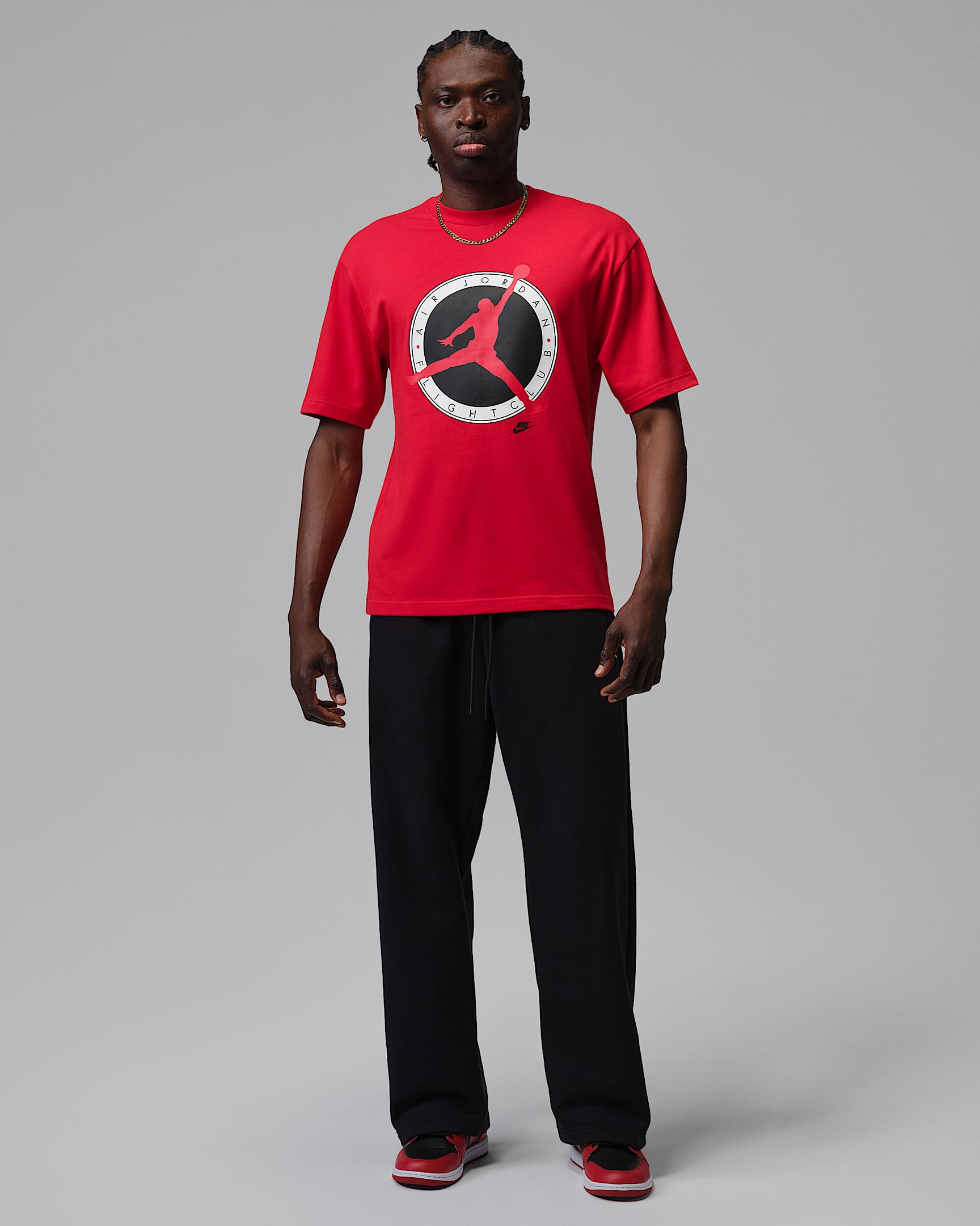Jordan Flight Club Men's T-Shirt - University Red/University Red