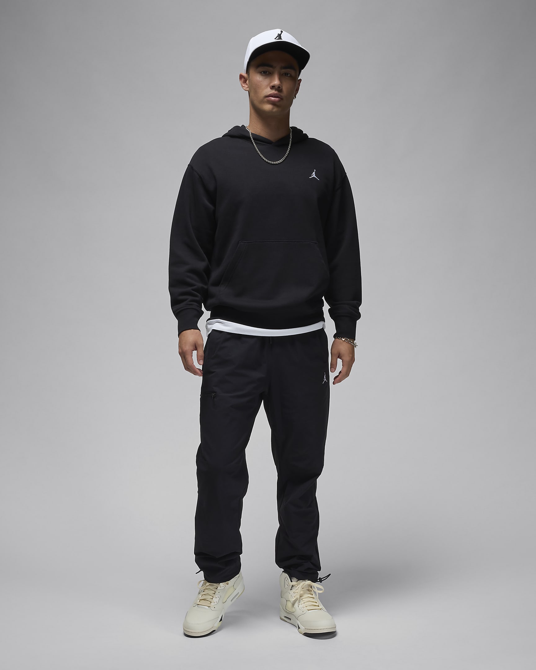 Pantalon tissé Jordan Essential pour Homme - Noir/Blanc