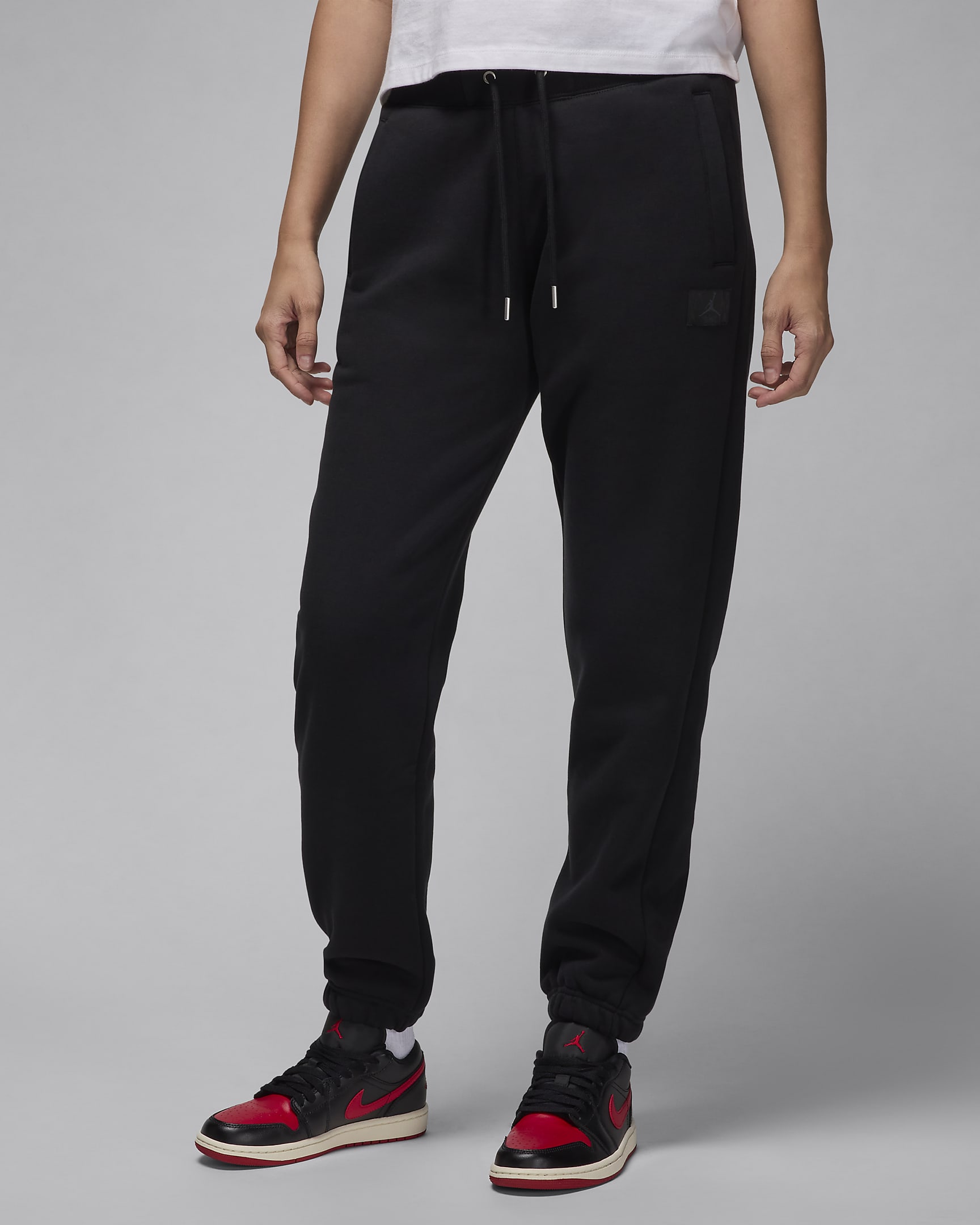 Jordan Flight Fleece Pantalón - Mujer - Negro/Dark Smoke Grey