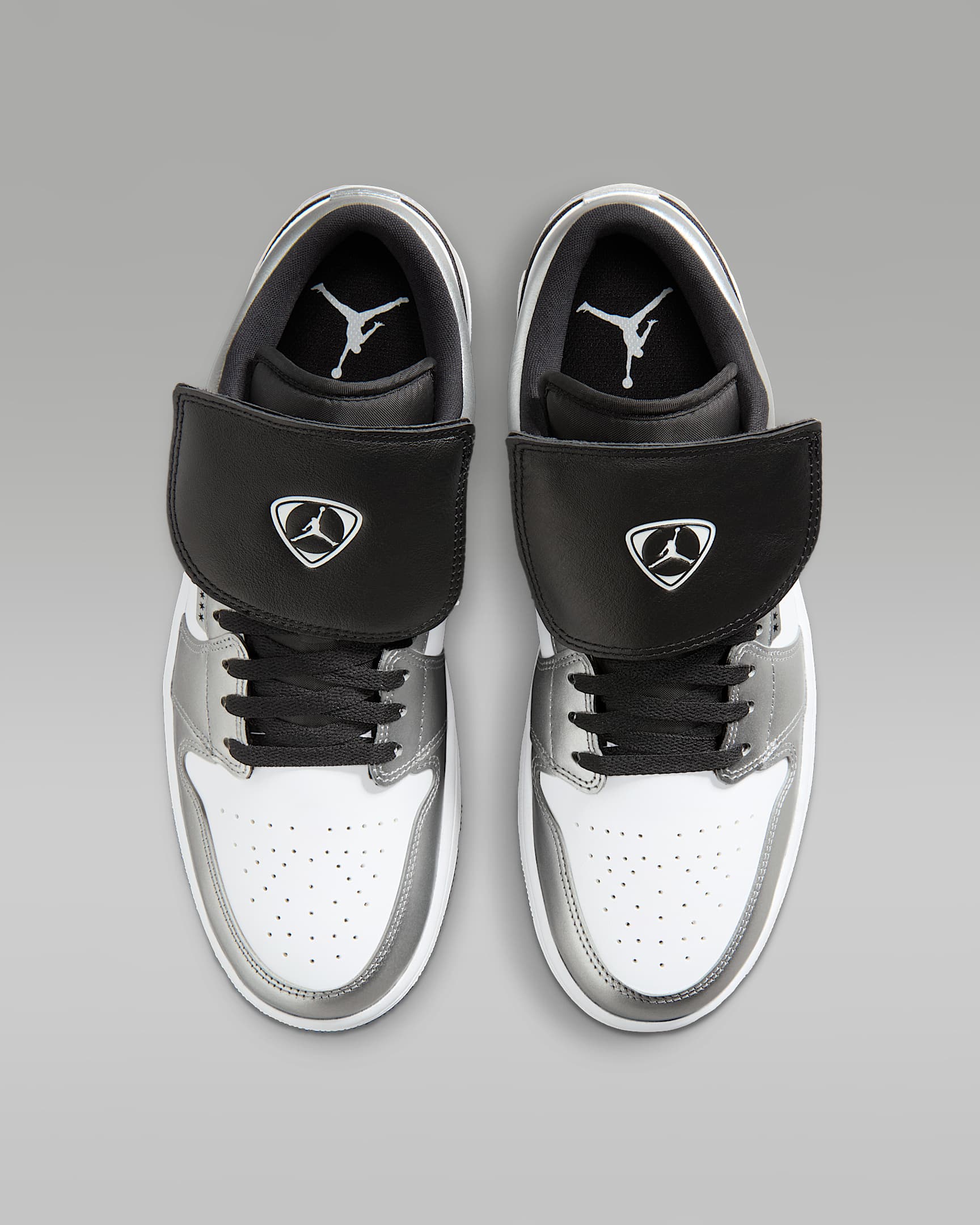 Air Jordan 1 Low SE Men's Shoes - White/White/Metallic Silver/Black