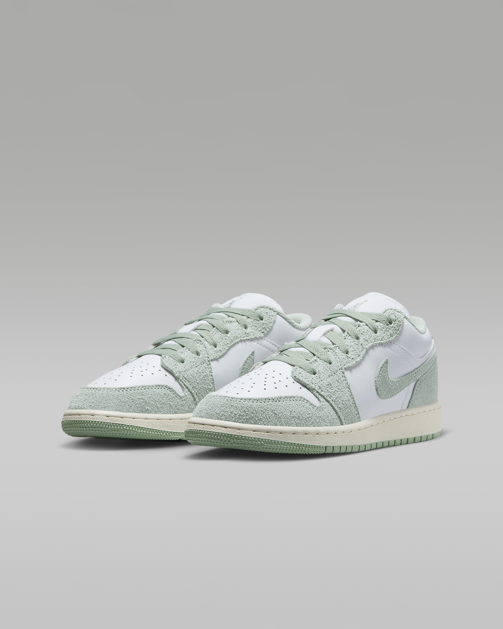 Air Jordan 1 低筒 SE 大童鞋款 - 白色/Sail/Seafoam