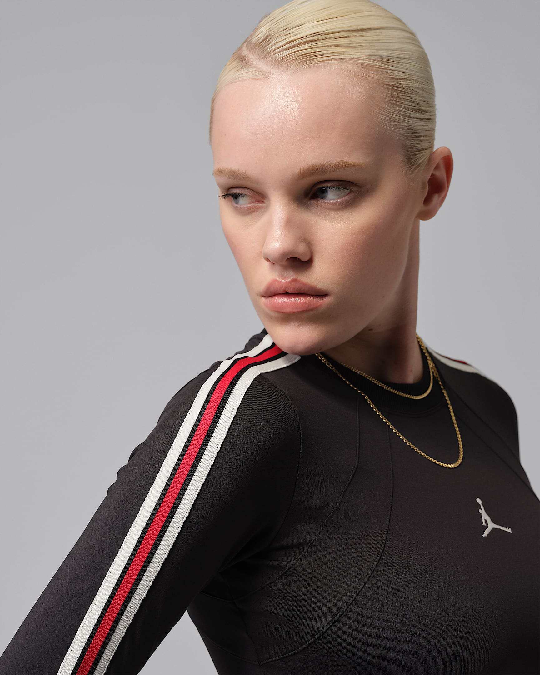 Jordan Brooklyn Women's Long-Sleeve Dress - Black/Gym Red/Sail