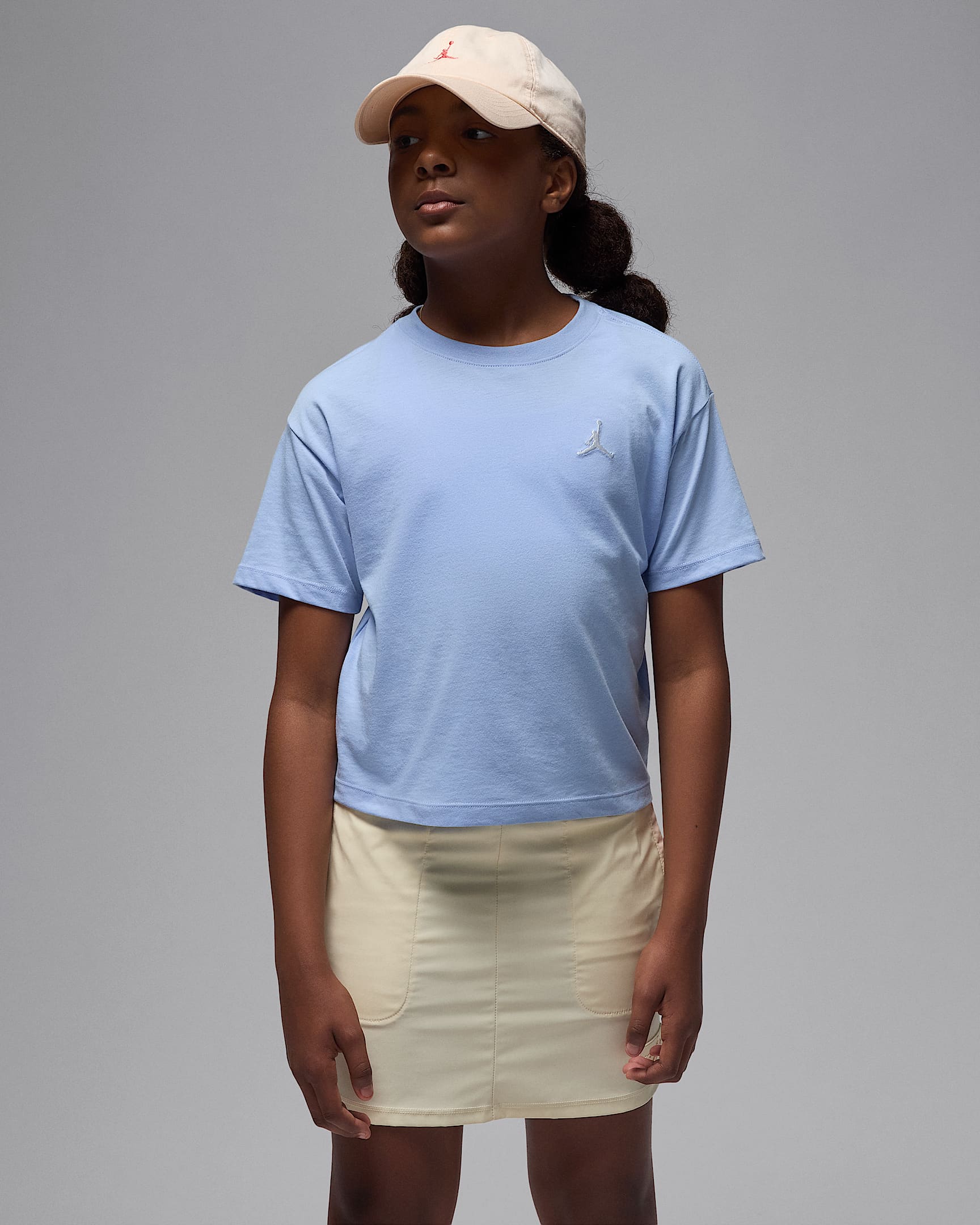 Jordan Brooklyn Essentials Big Kids' T-Shirt - Cobalt Bliss