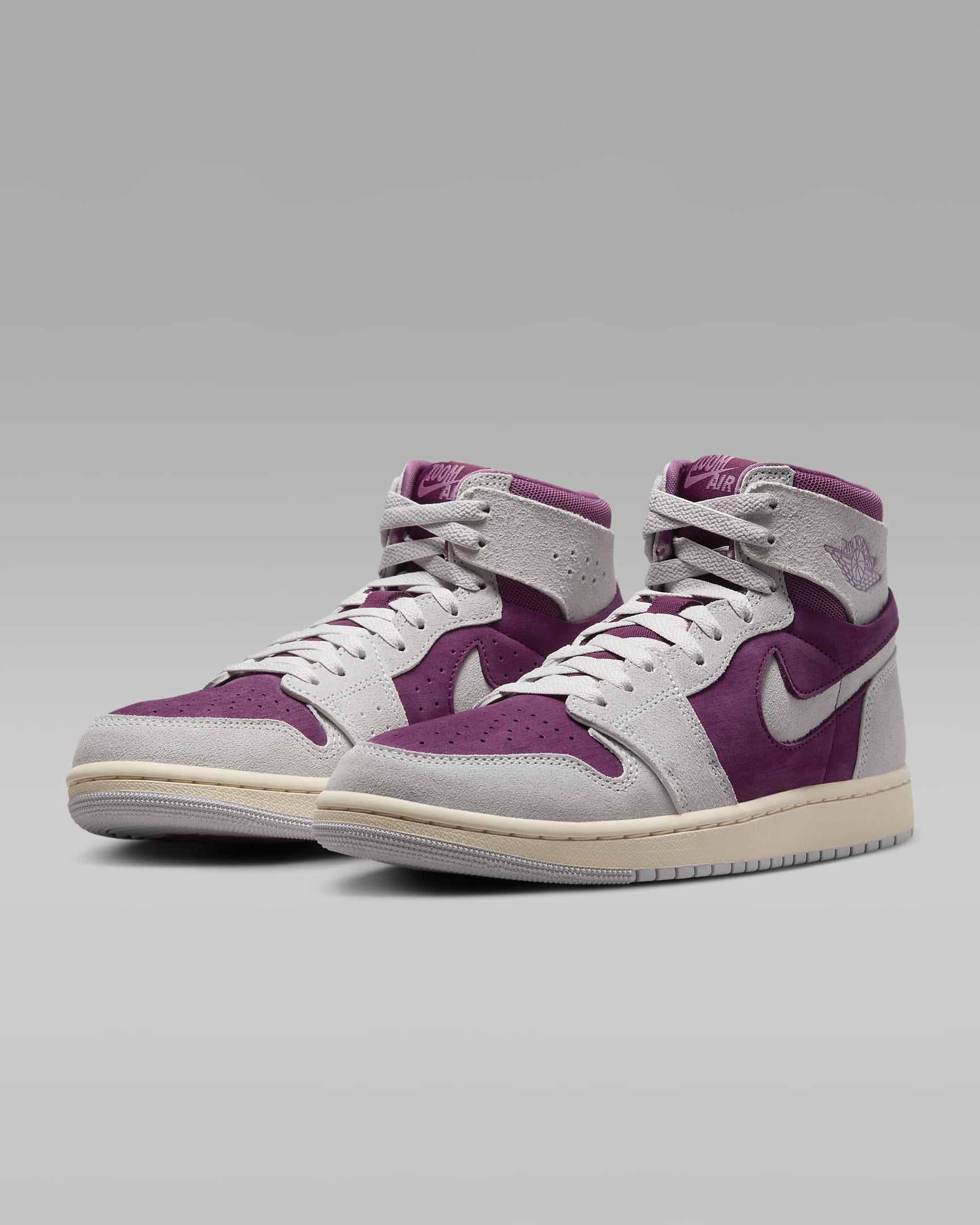 Air Jordan 1 Zoom CMFT 2 Women's Shoes - Bordeaux/Light Bordeaux/Muslin/Neutral Grey