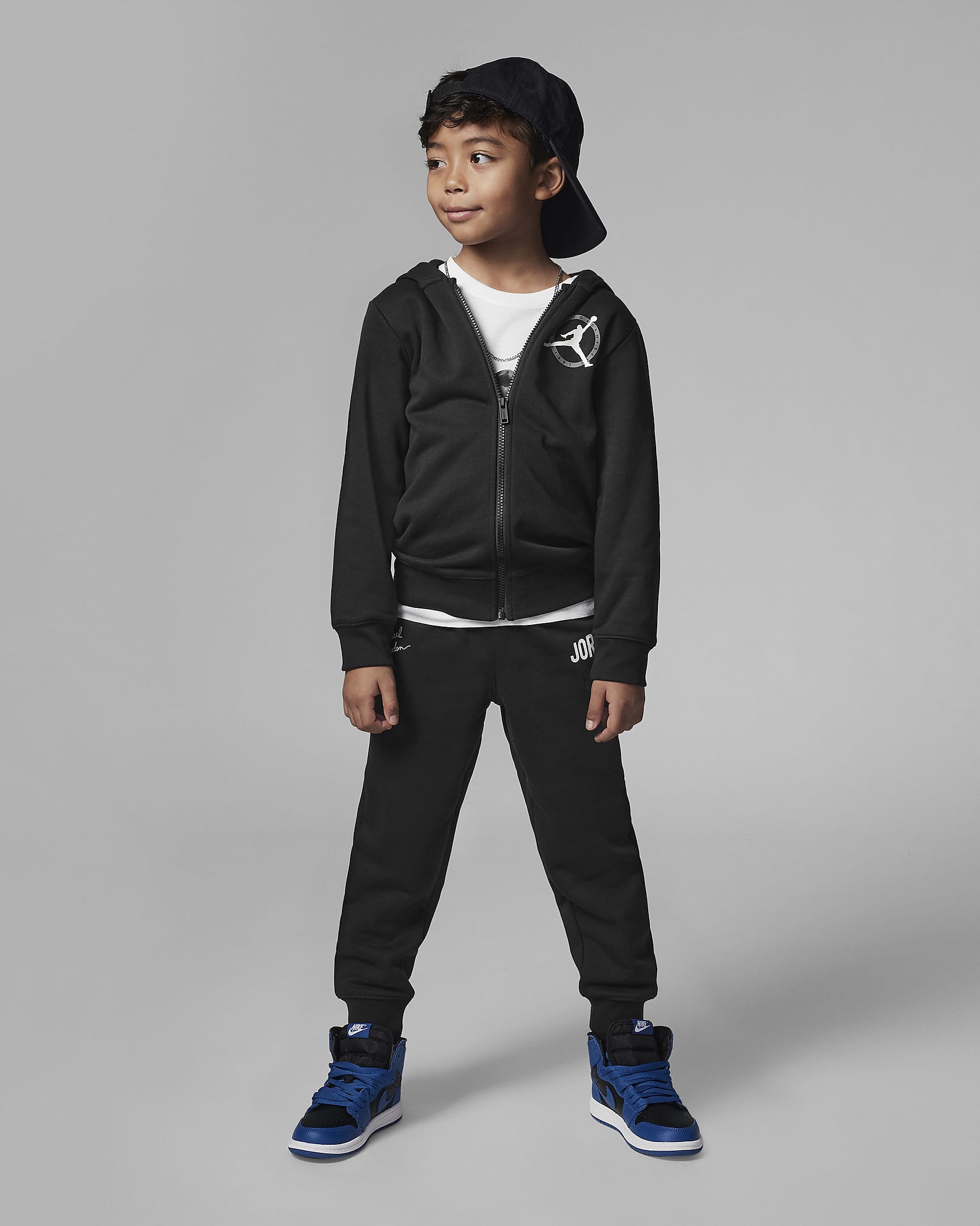 Jordan Flight MVP Full-Zip Set Younger Kids' Set - Black