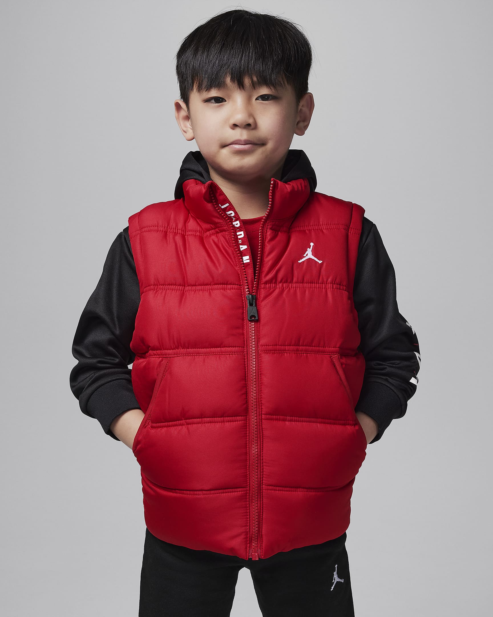 Jordan Little Kids' 2-Fer Jacket - Gym Red/Black