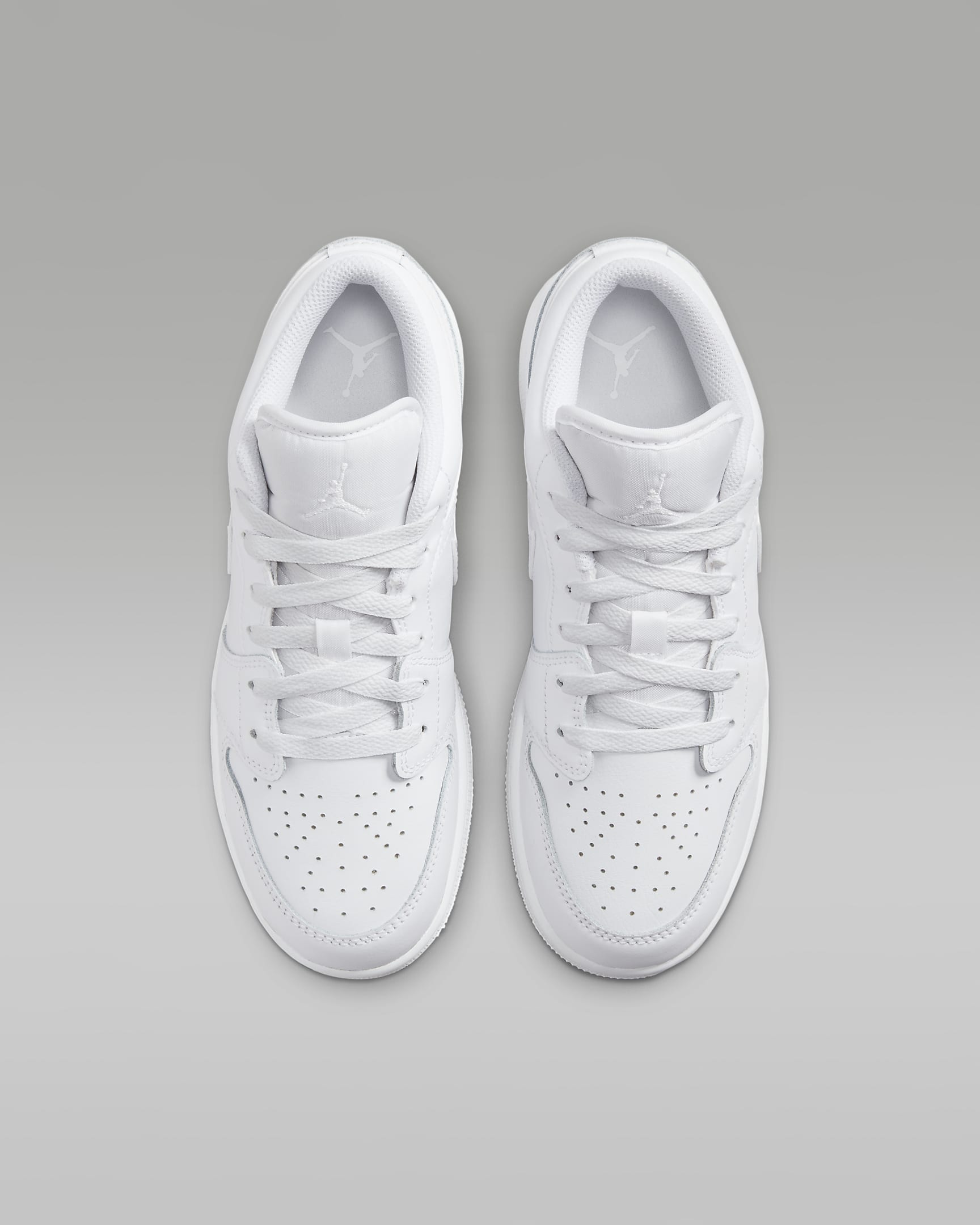 Air Jordan 1 Low Schuh für ältere Kinder - Weiß/Weiß/Weiß