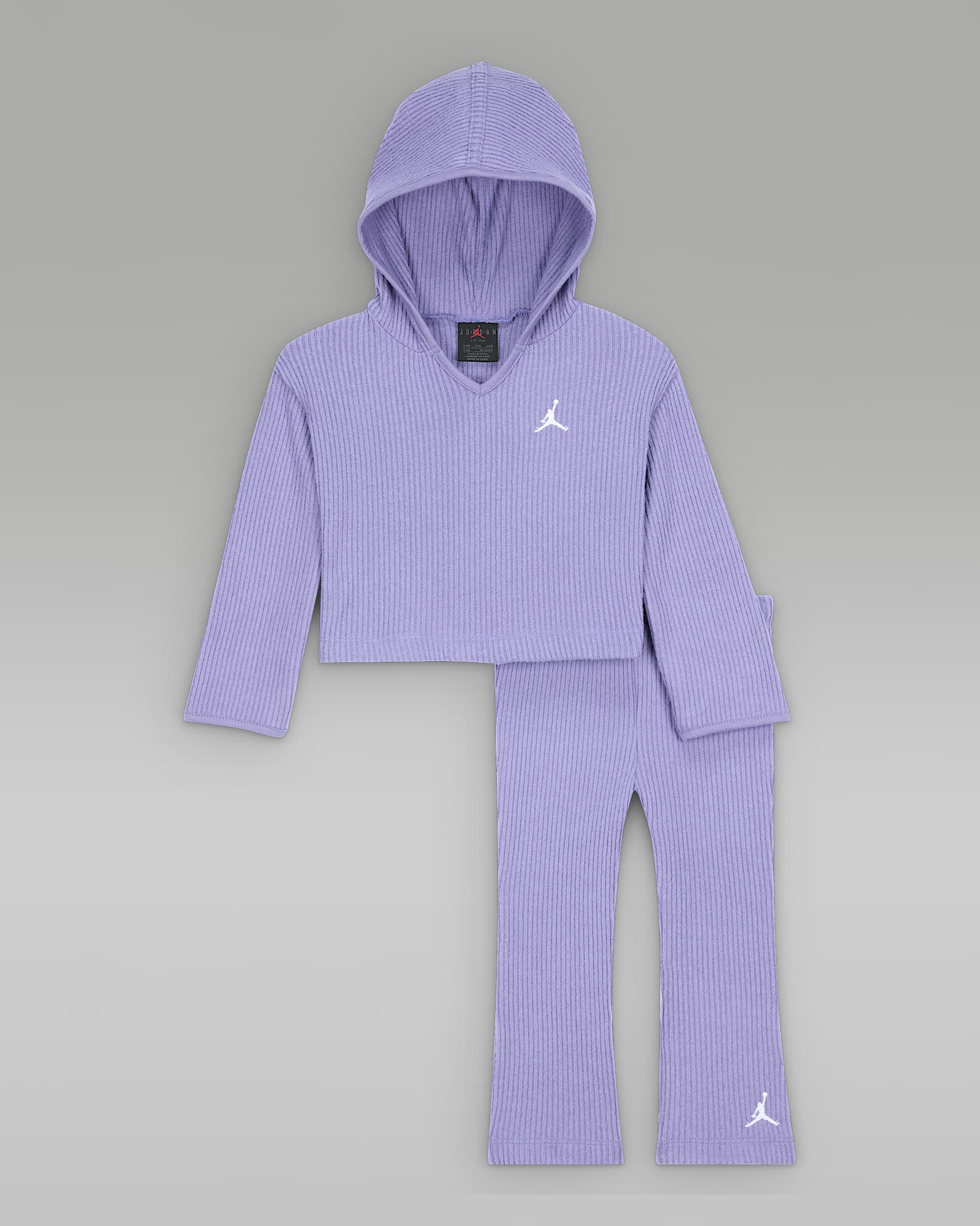 Jordan Baby (12-24M) Heir To The Crown 2-Piece Ribbed Pullover Set - Dusty Amethyst