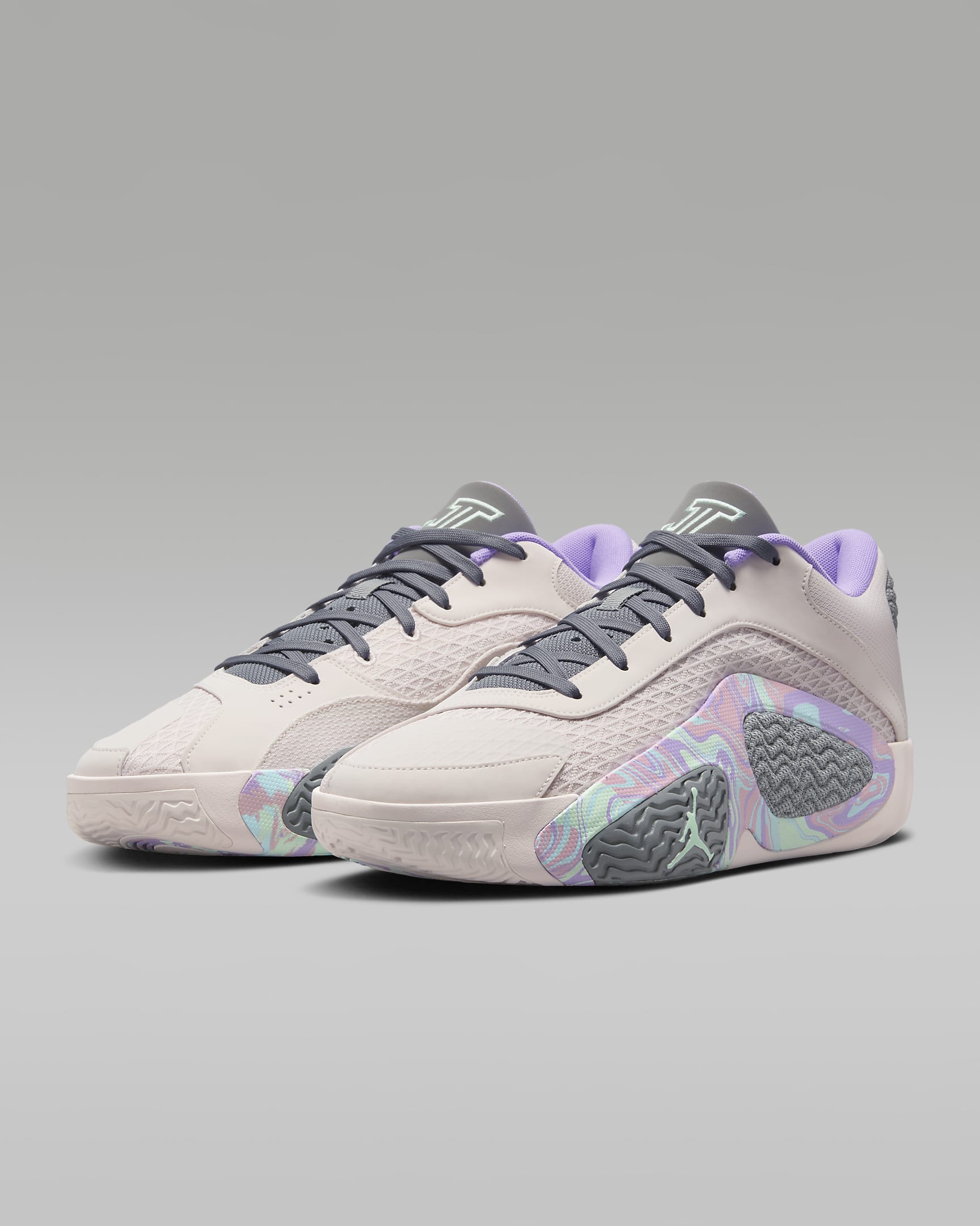 Tatum 2 'Sidewalk Chalk' PF Basketball Shoes - Light Soft Pink/Smoke/Lilac/Mint Foam