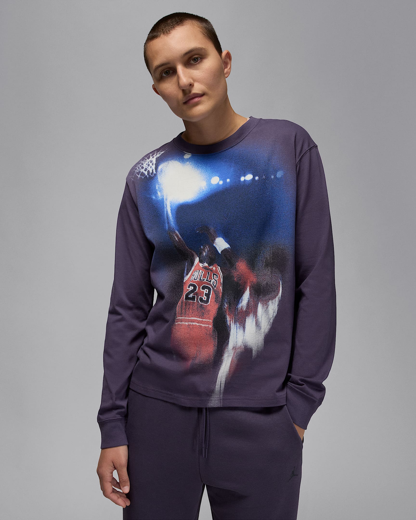 Jordan Sport Women's Long-Sleeve T-Shirt - Dark Raisin/Black