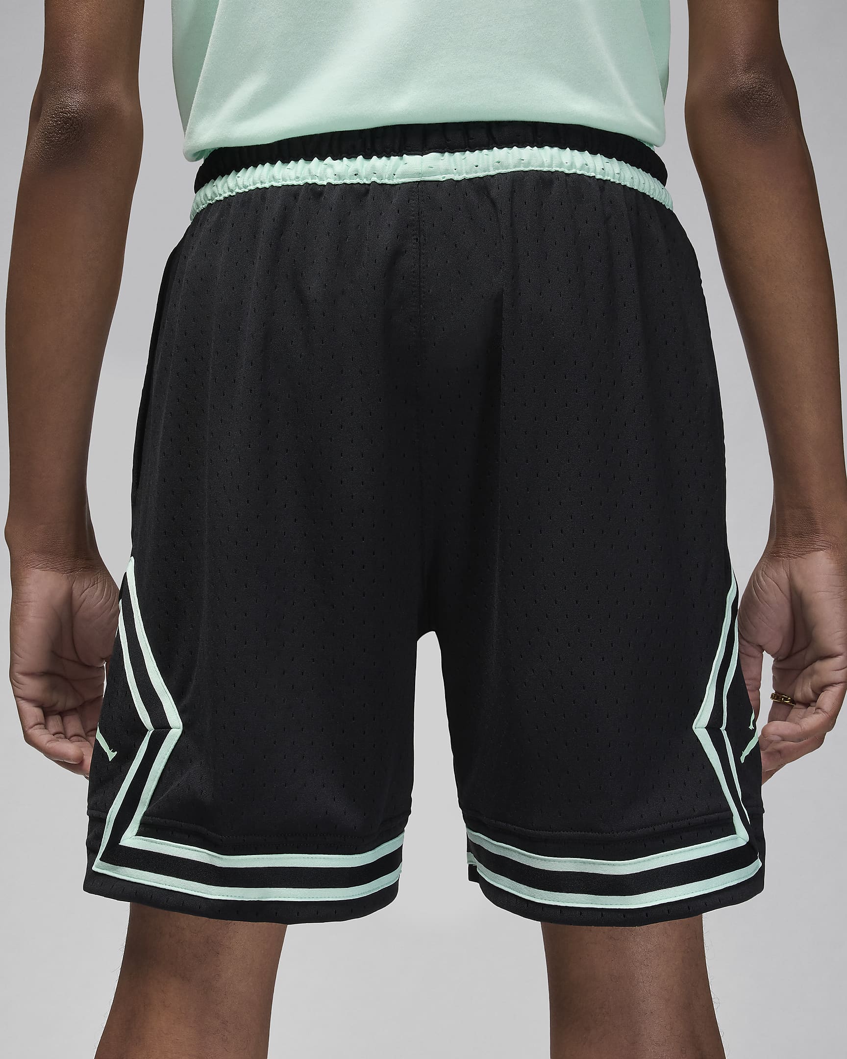 Jordan Sport Men's Dri-FIT Diamond Shorts - Black/Mint Foam