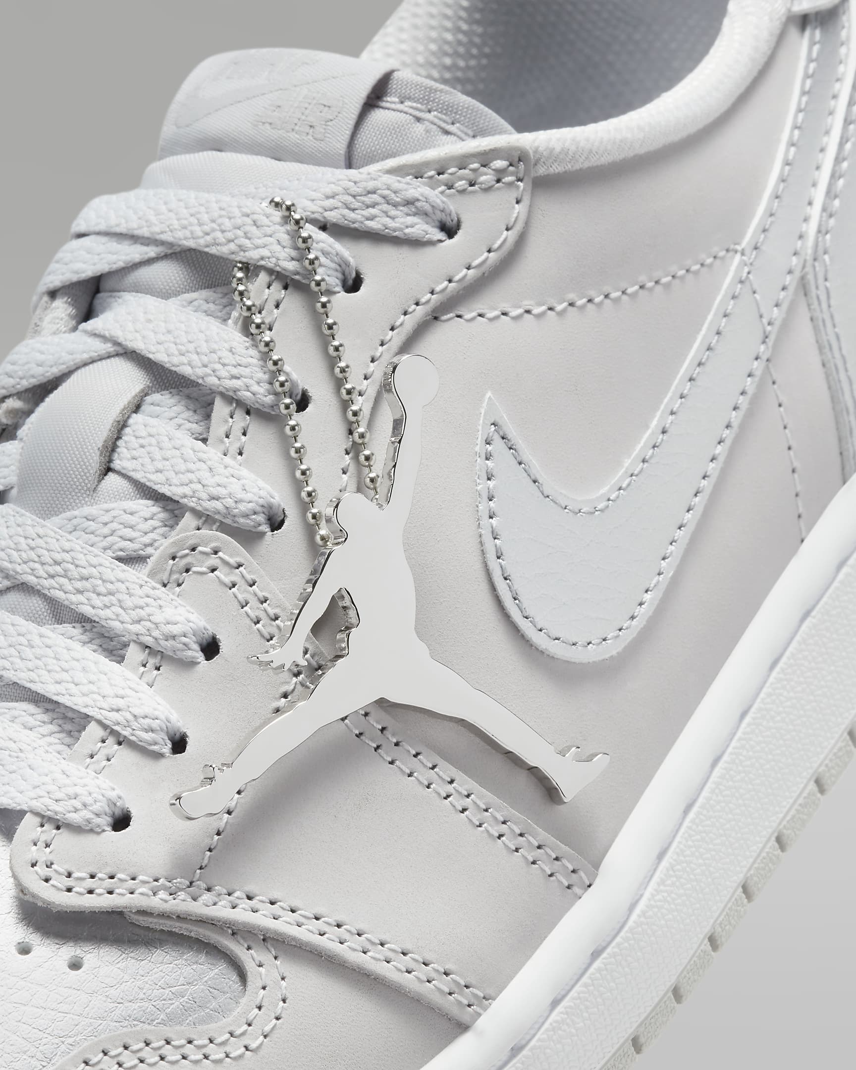 Air Jordan 1 Low OG "Silver" Shoes - Neutral Grey/White/Metallic Silver