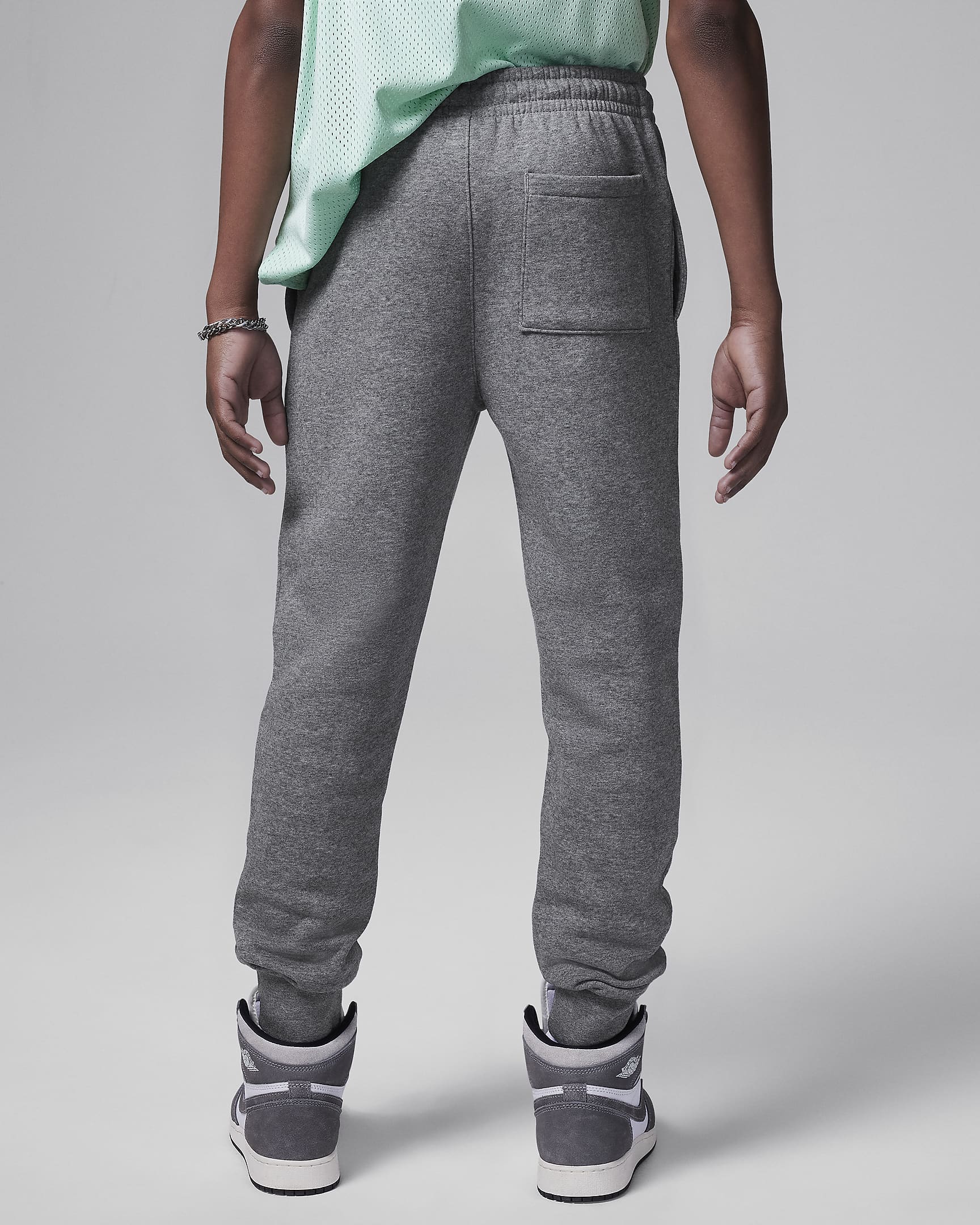 Jordan MJ Brooklyn Fleece Essentials Hose (ältere Kinder) - Carbon Heather