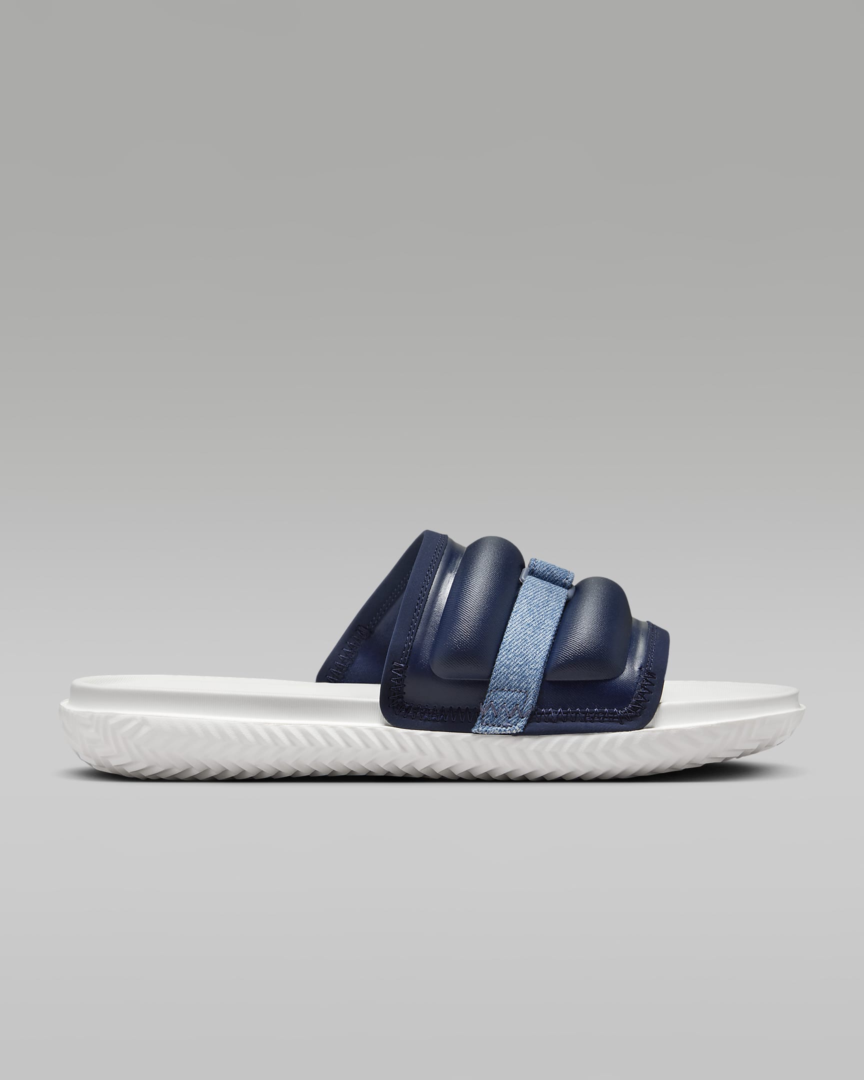 Jordan Super Play Men's Slides - Obsidian/Dutch Blue/Gum Medium Brown/Obsidian