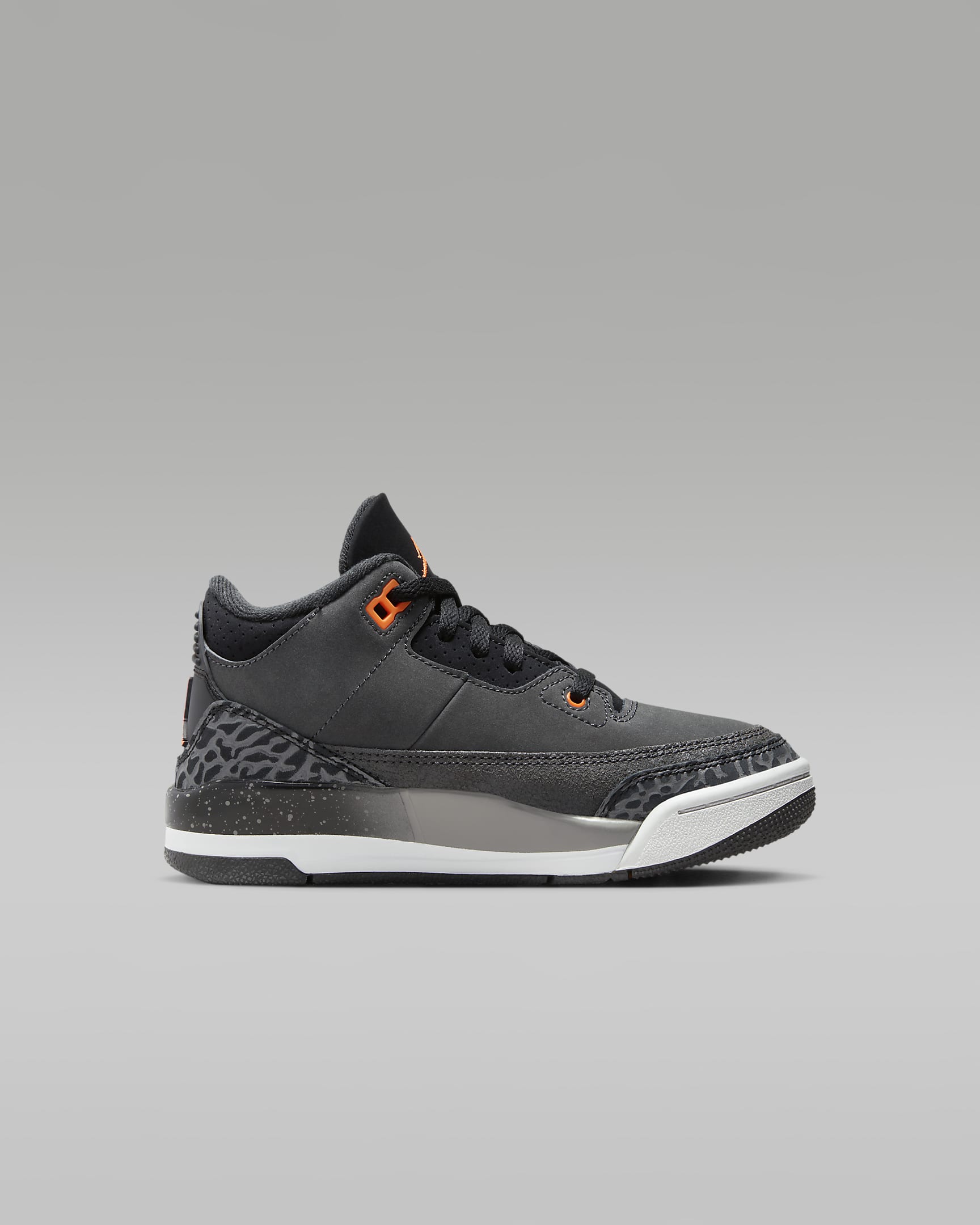 รองเท้าเด็กเล็ก Jordan 3 Retro - Night Stadium/ดำ/Flat Pewter/Total Orange