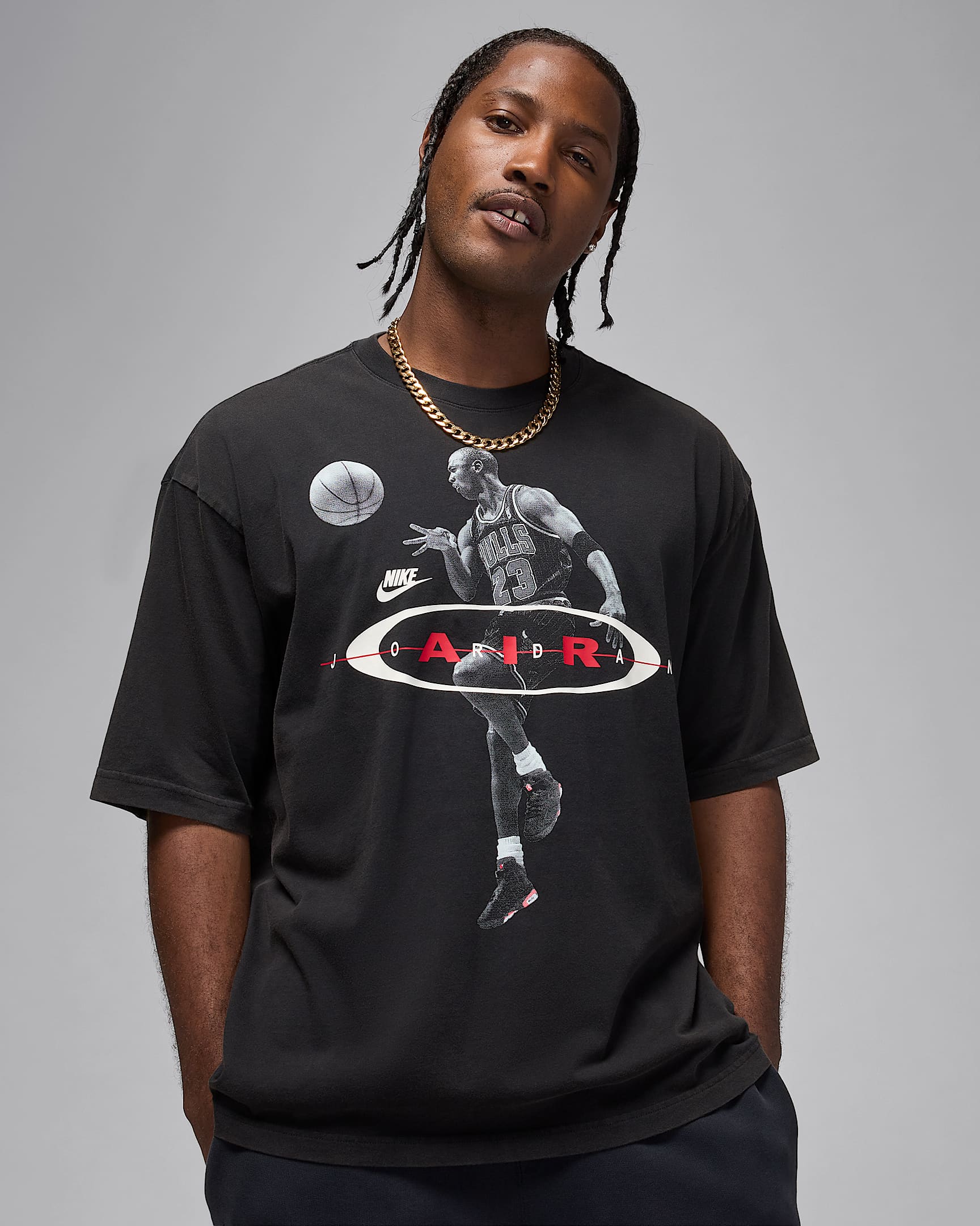 Jordan Brooklyn Men's T-Shirt - Black/White