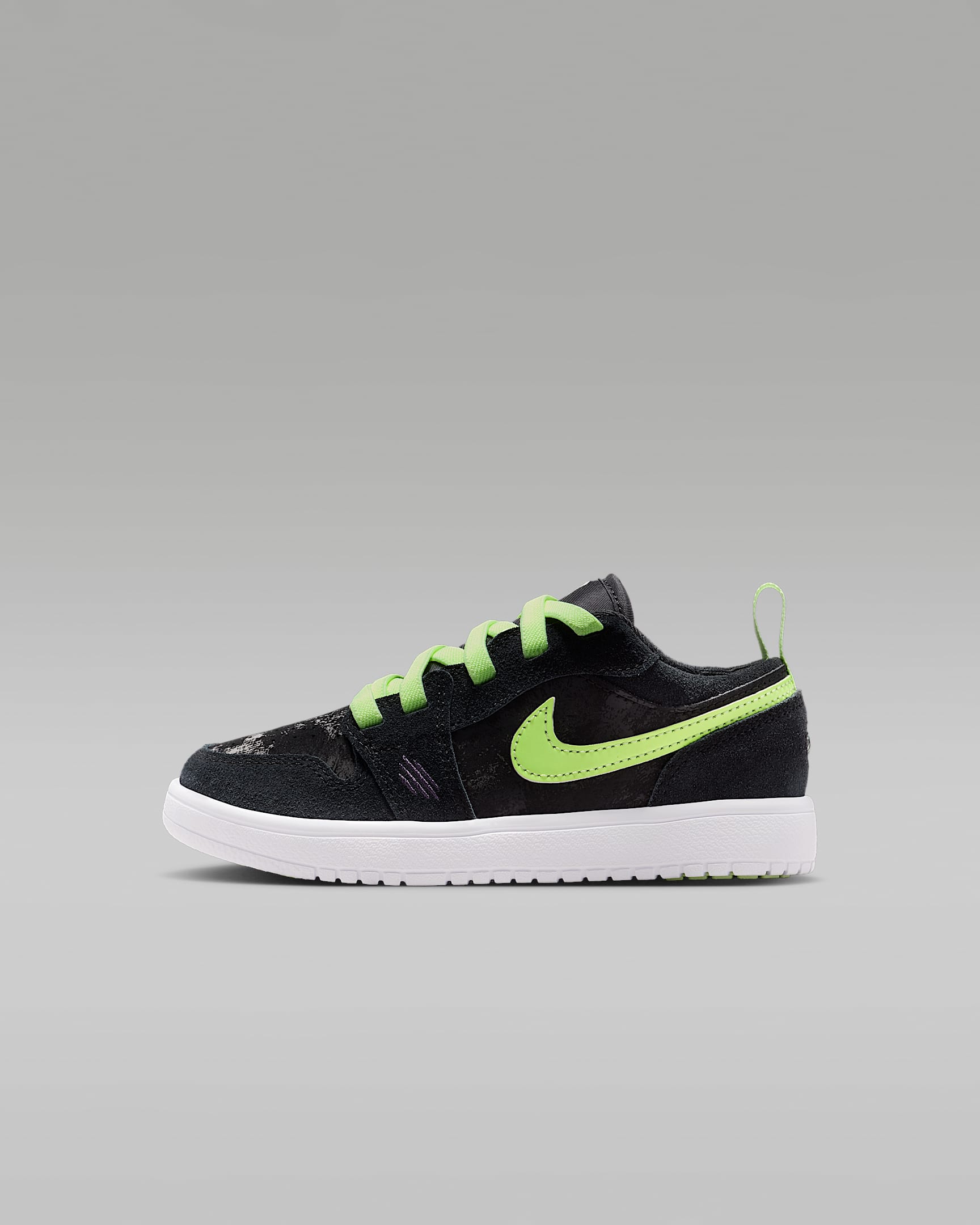 Jordan 1 Low Alt Little Kids' Shoes - Black/Dark Raisin/White/Barely Volt
