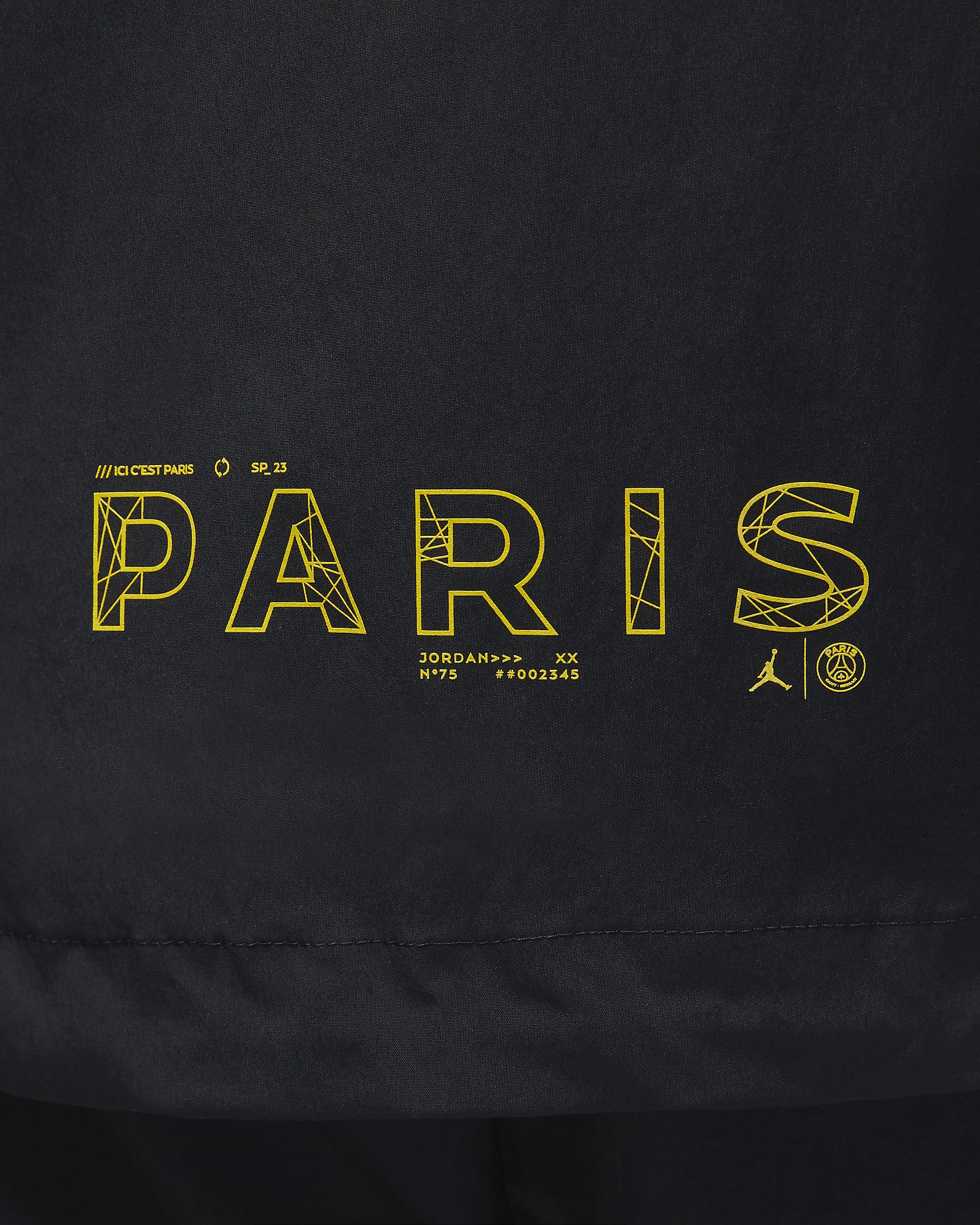 Paris Saint-Germain Men's Woven Jacket - Black/Tour Yellow/Tour Yellow