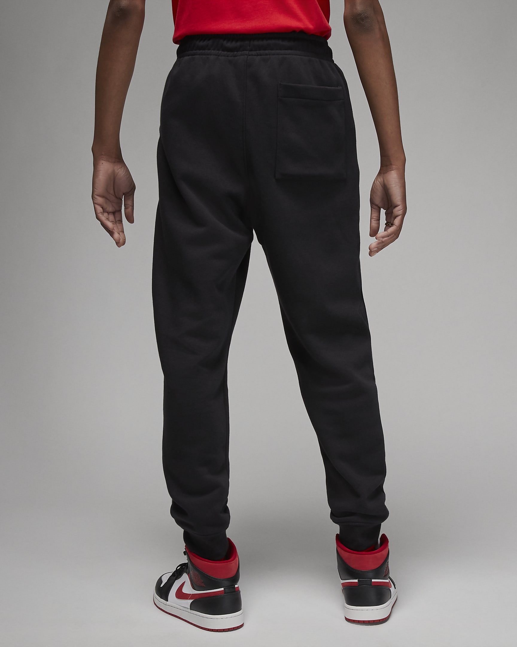 Jordan Brooklyn Fleece Men's Tracksuit Bottoms - Black/White