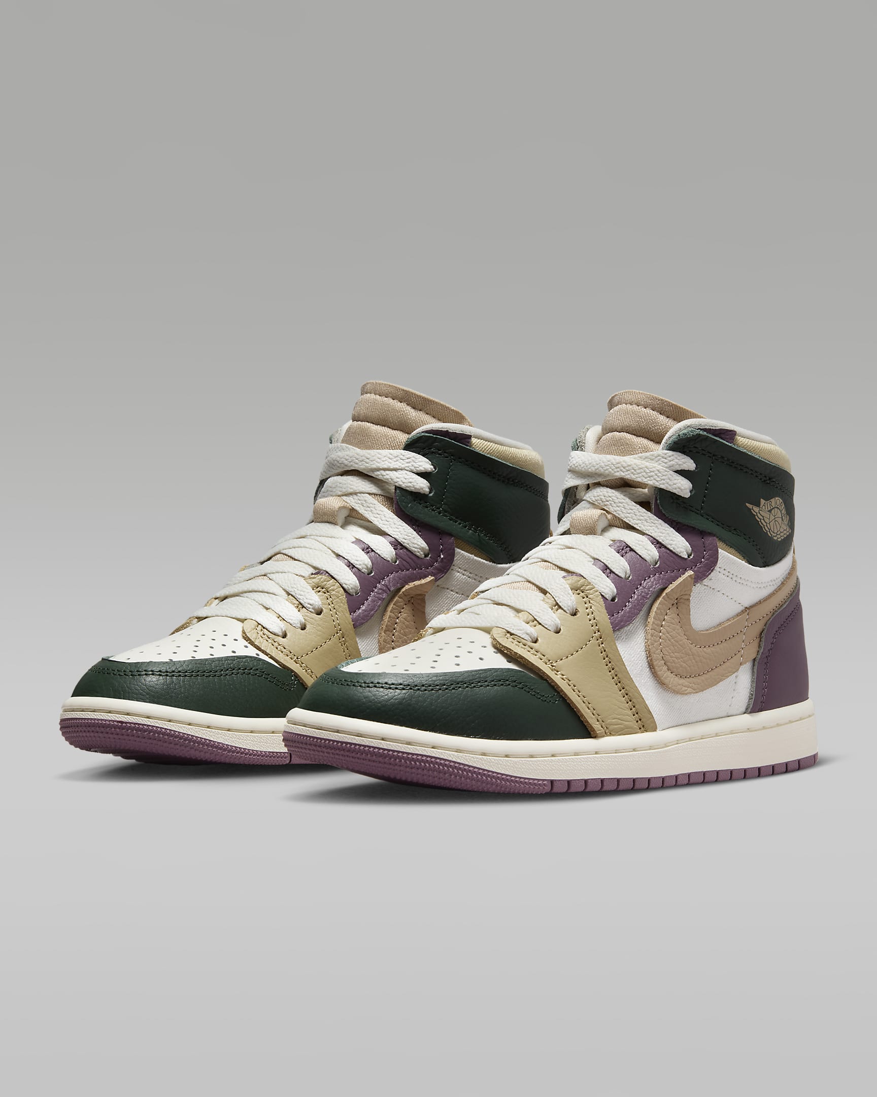 Air Jordan 1 High Method of Make Women's Shoes - Galactic Jade/Sail/Sky J Mauve/Desert