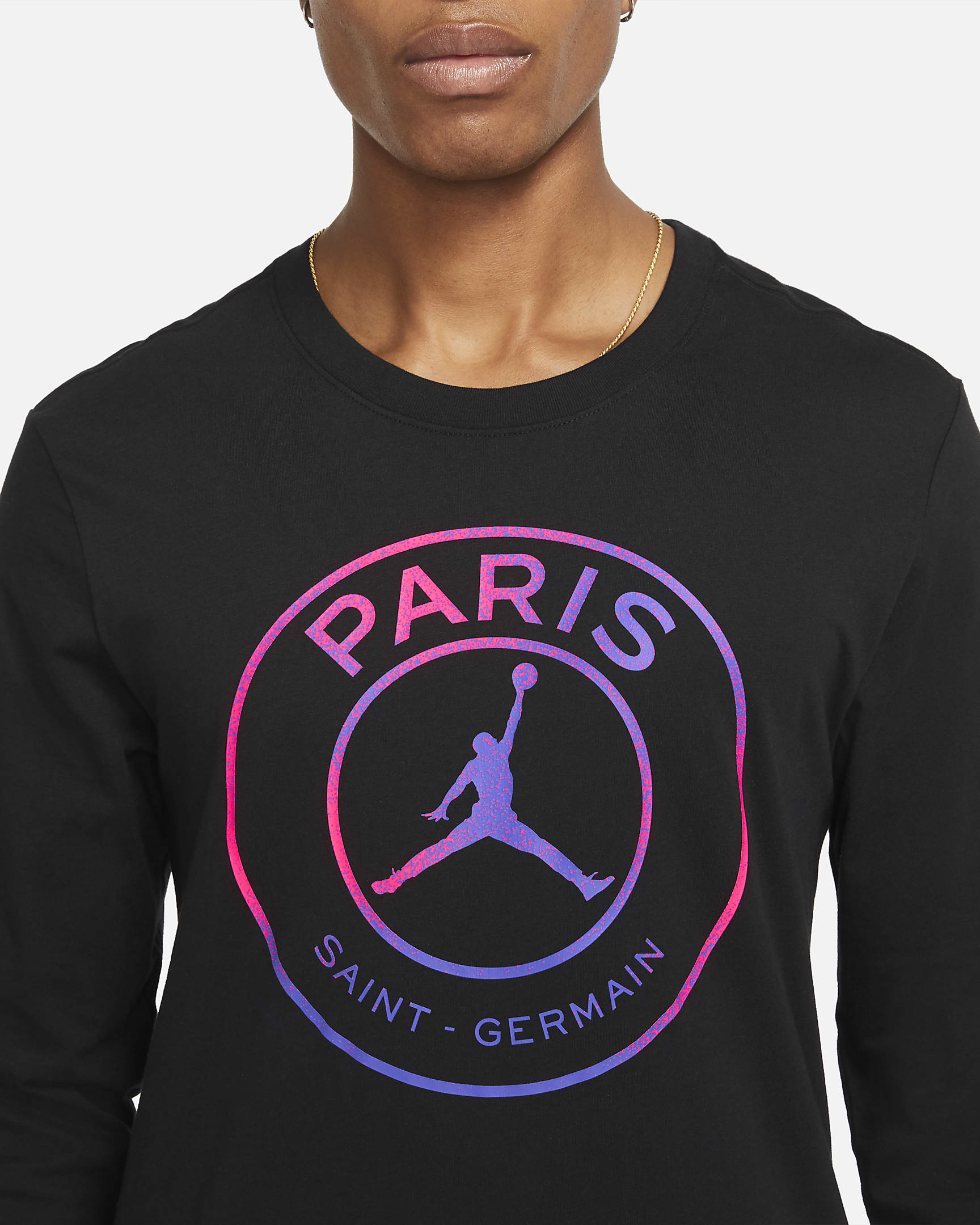 T-shirt a manica lunga Paris Saint-Germain - Uomo - Nero