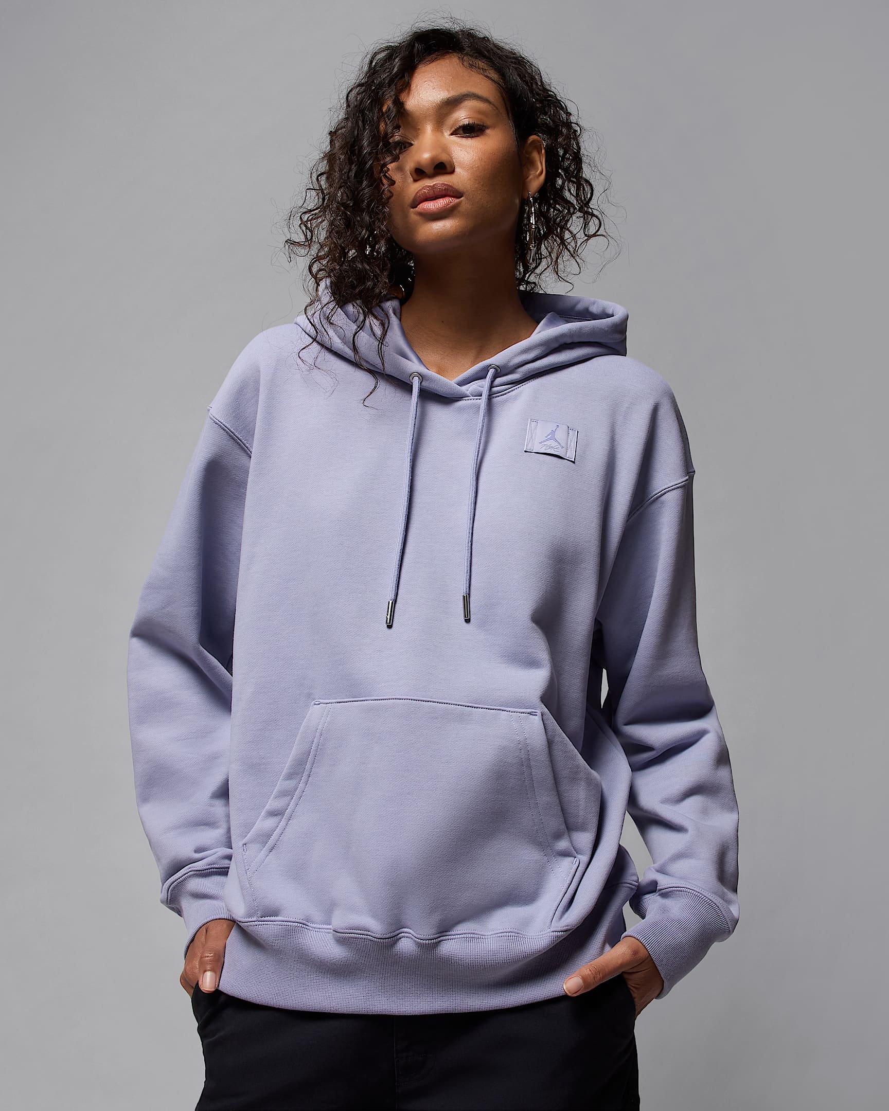 Jordan Flight Fleece Women's Satin-Lined Hoodie - Indigo Haze