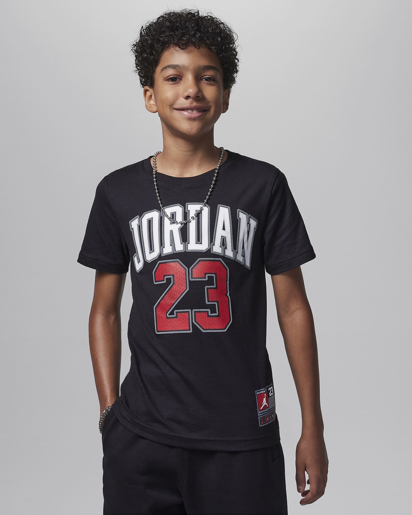 Jordan Big Kids' (Boys') T-Shirt - Black/Gym Red