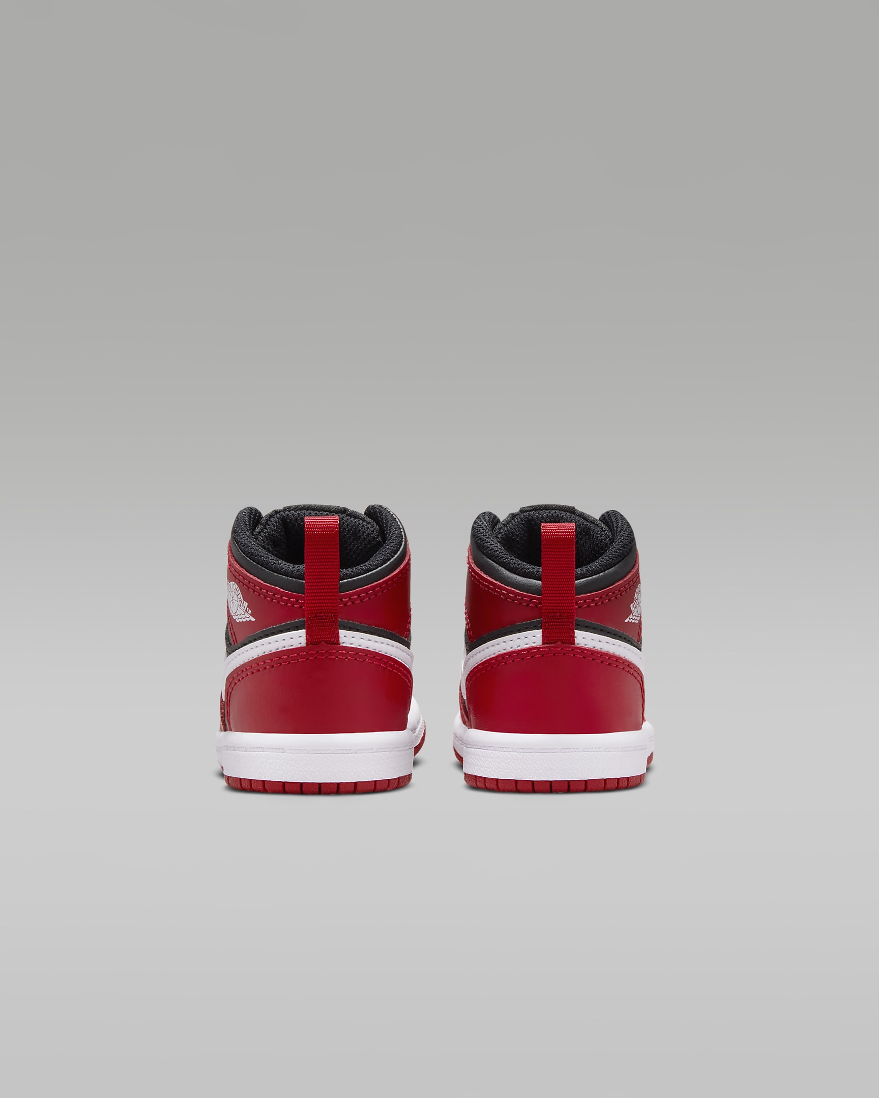 Jordan 1 Mid Baby/Toddler Shoes - Black/Gym Red/White