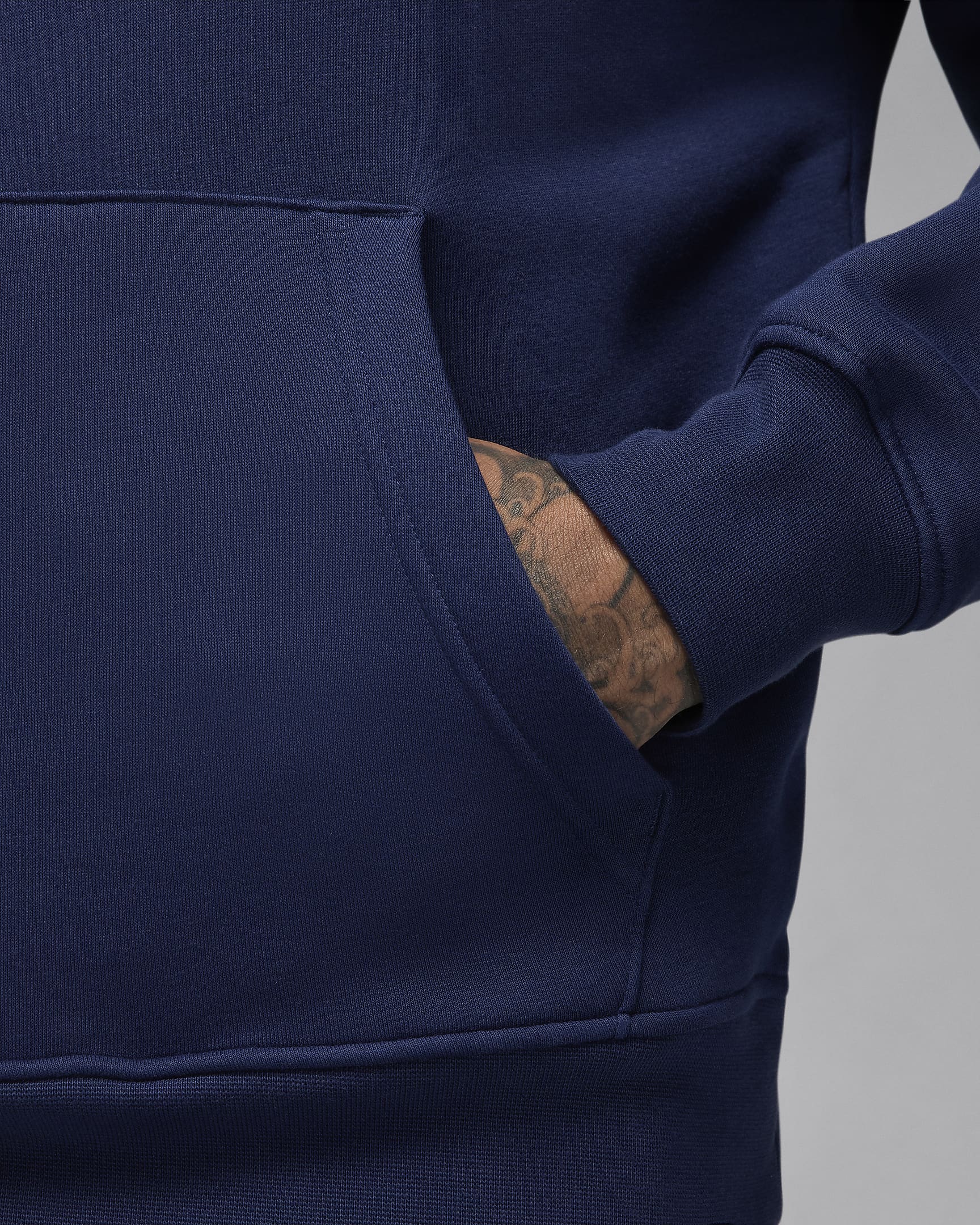 Felpa in fleece con cappuccio Jordan Essentials – Uomo - Midnight Navy/Ashen Slate