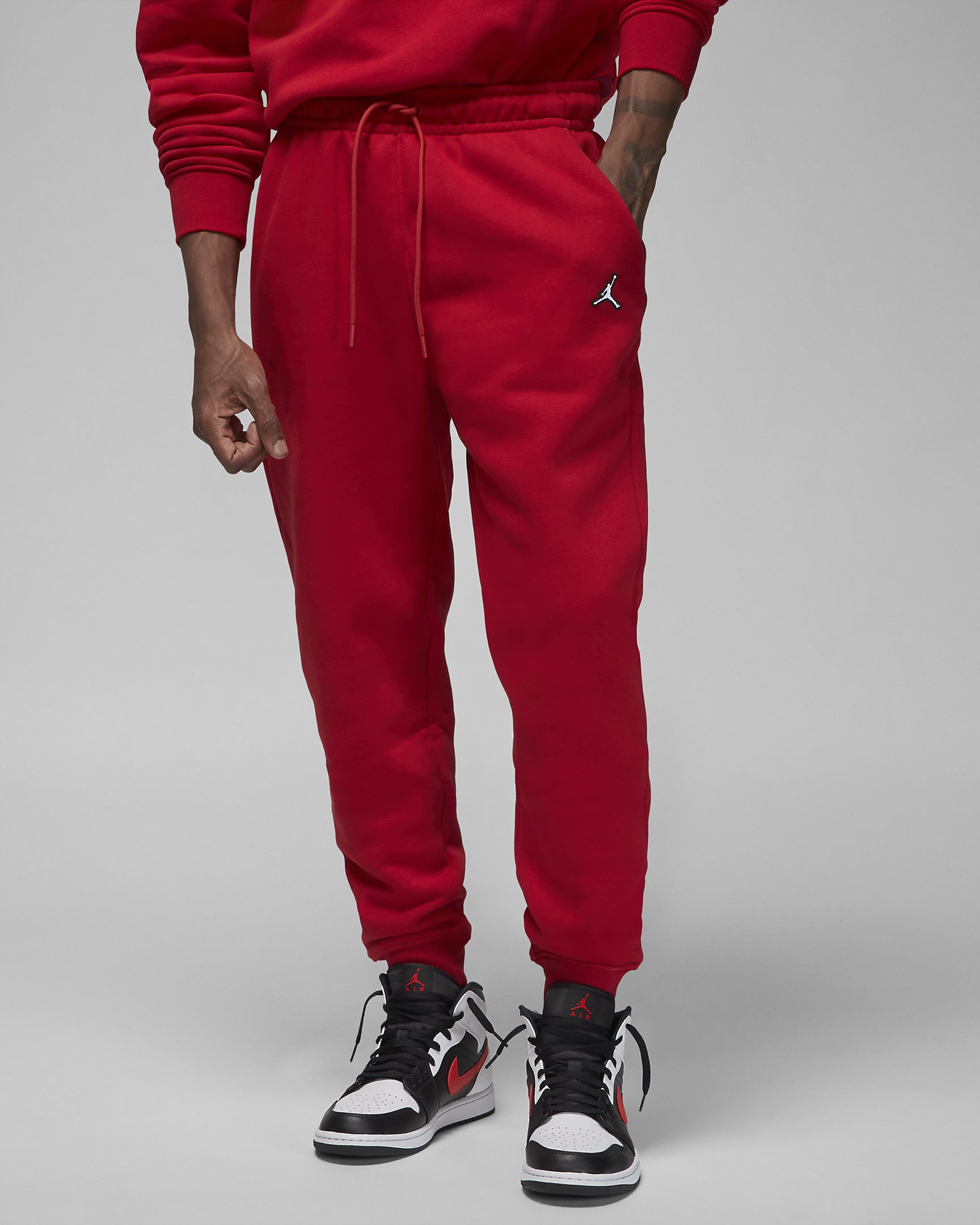 Jordan Brooklyn Fleece Men's Trousers - Gym Red/Gym Red/White