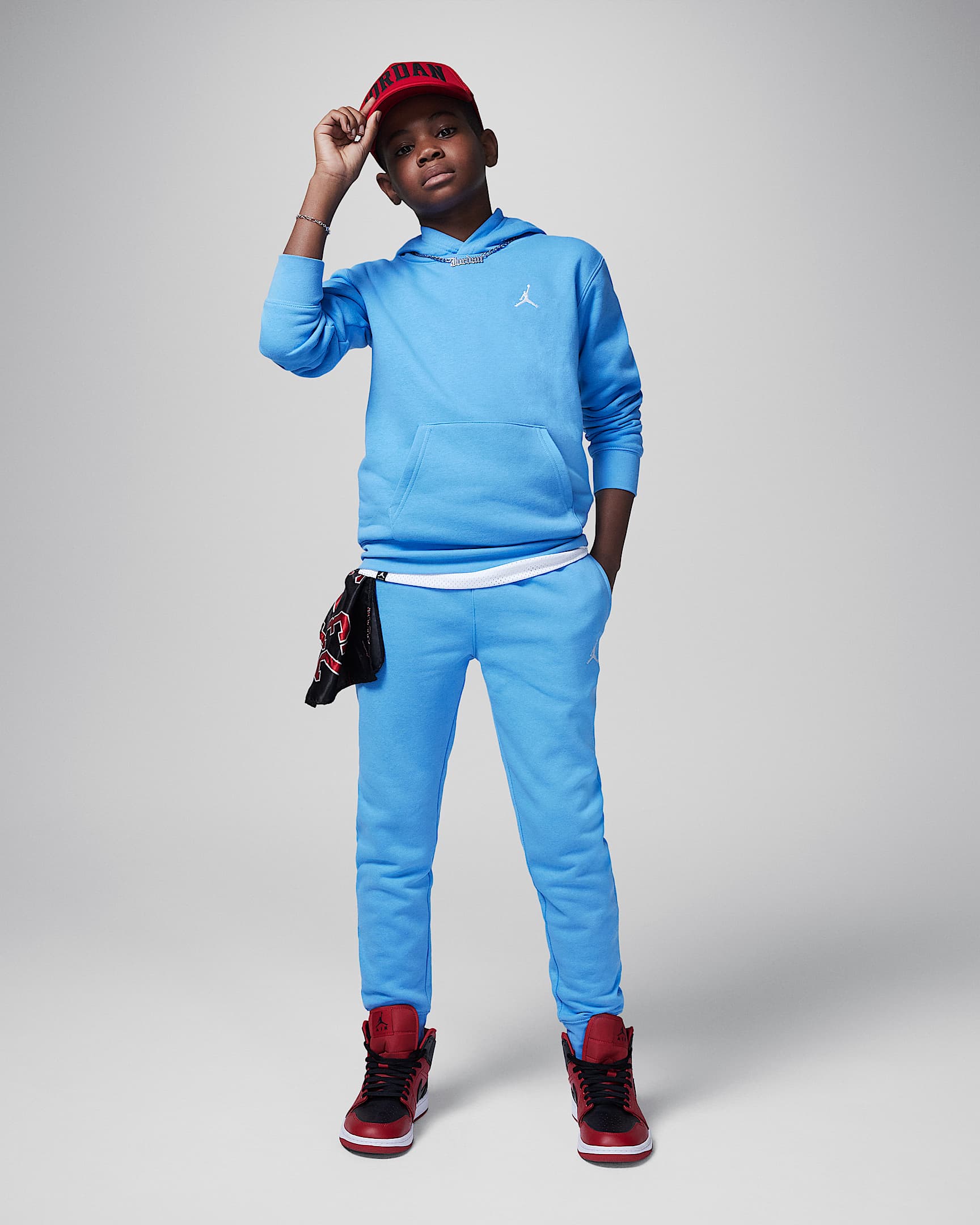 Jordan Kids MJ Brooklyn Fleece Tracksuit in Blue