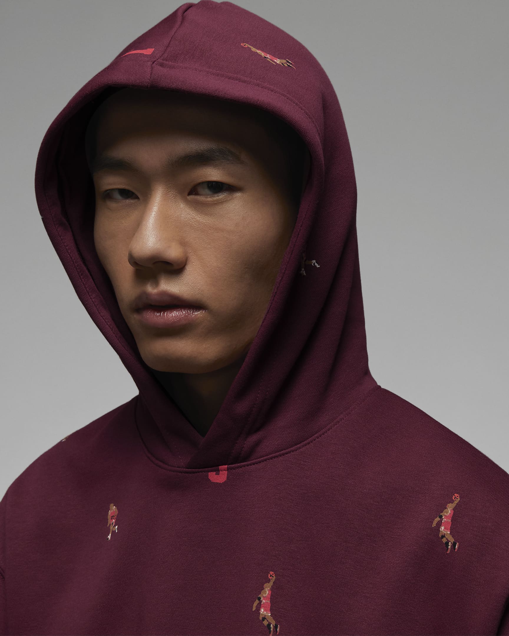 Jordan Essentials Holiday Jumpman Fleece Sweatshirt - Cherrywood Red