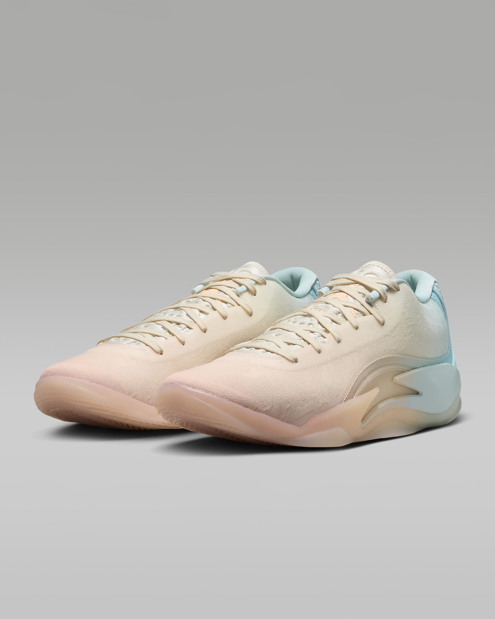 Zion 3 'Rising' PF Basketball Shoes - Bleached Coral/Pale Ivory/Glacier Blue/Crimson Tint