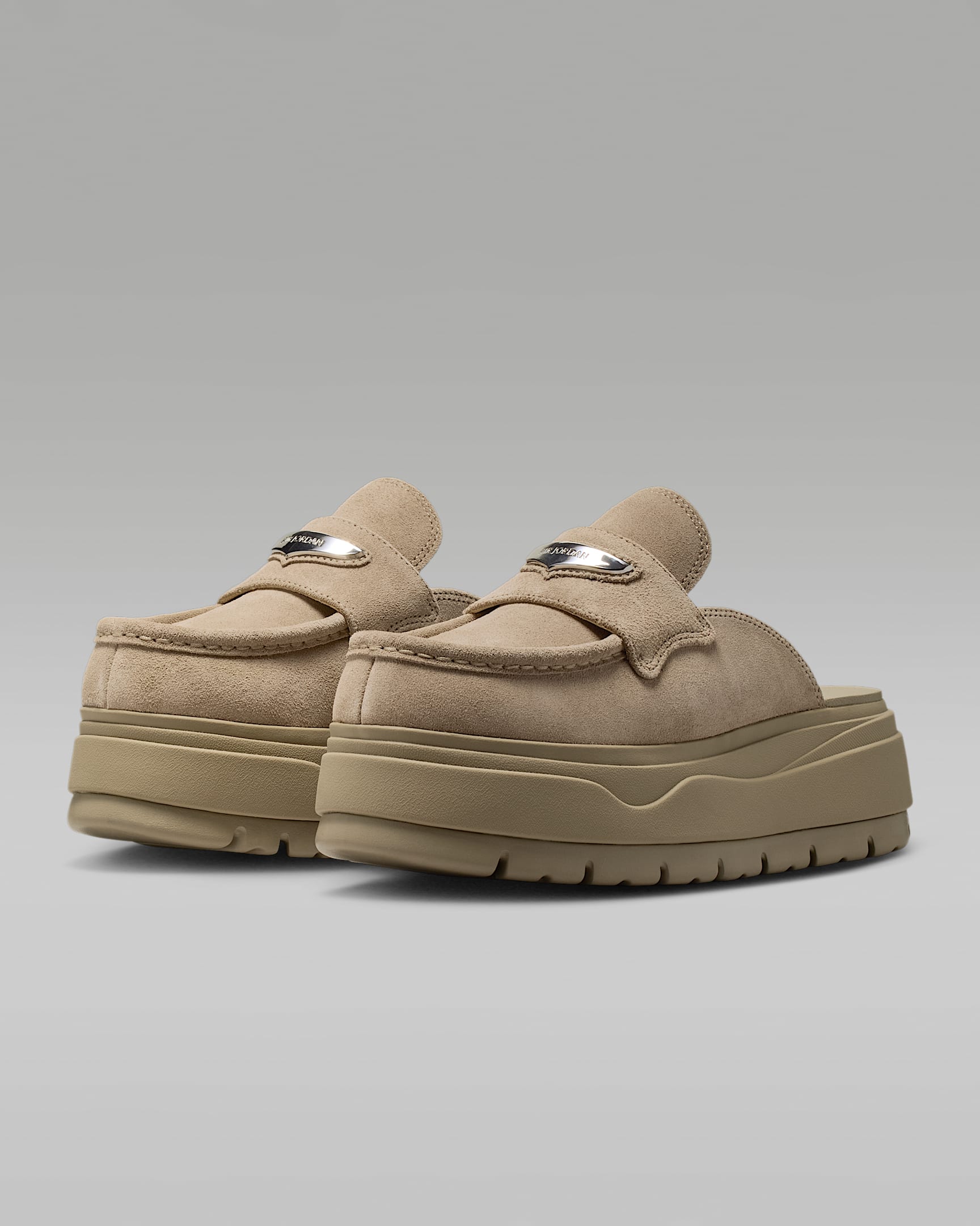 Air Jordan Mule Women's Shoes - Khaki/Metallic Silver