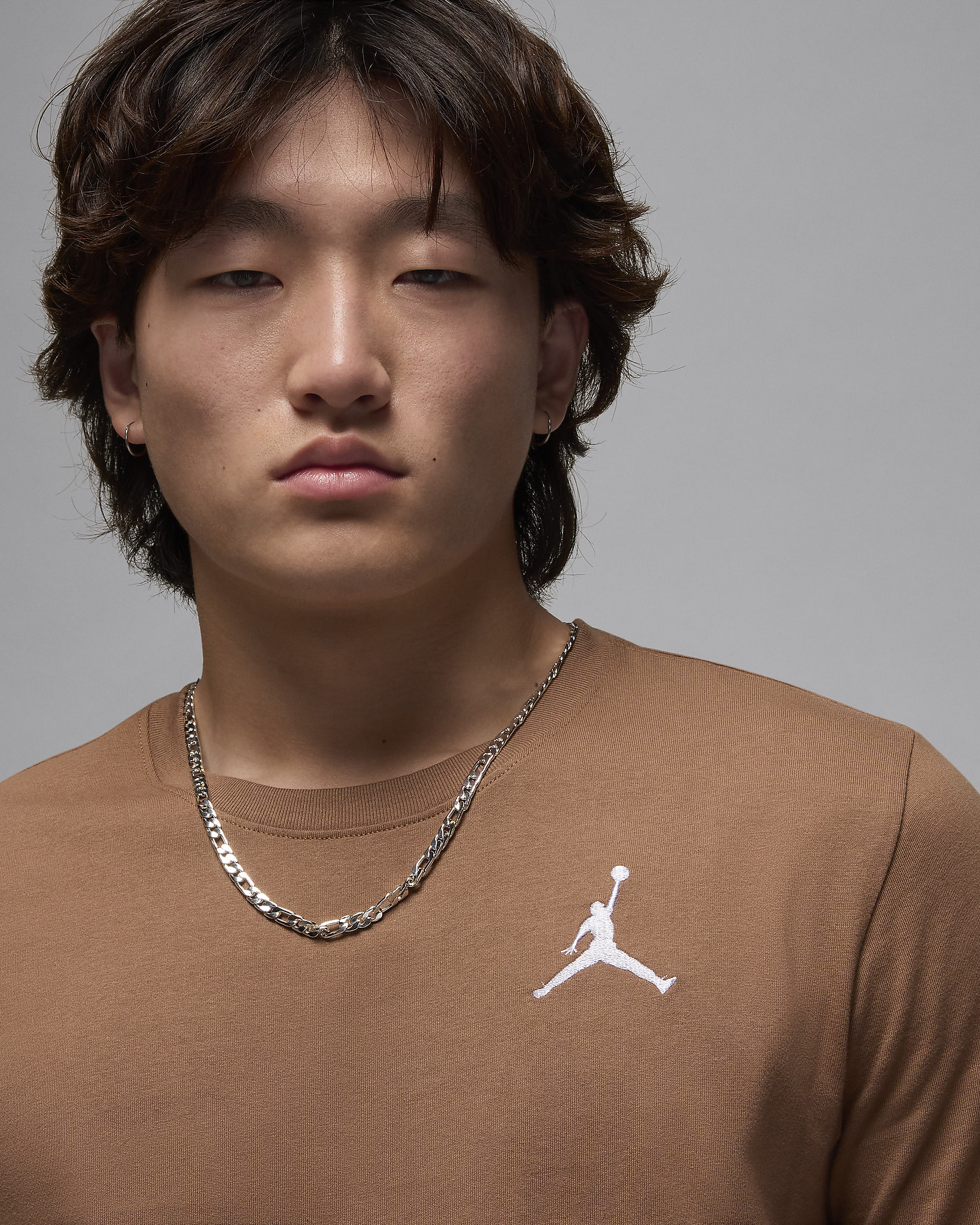 Ανδρικό κοντομάνικο T-Shirt Jordan Jumpman - Archaeo Brown/Λευκό