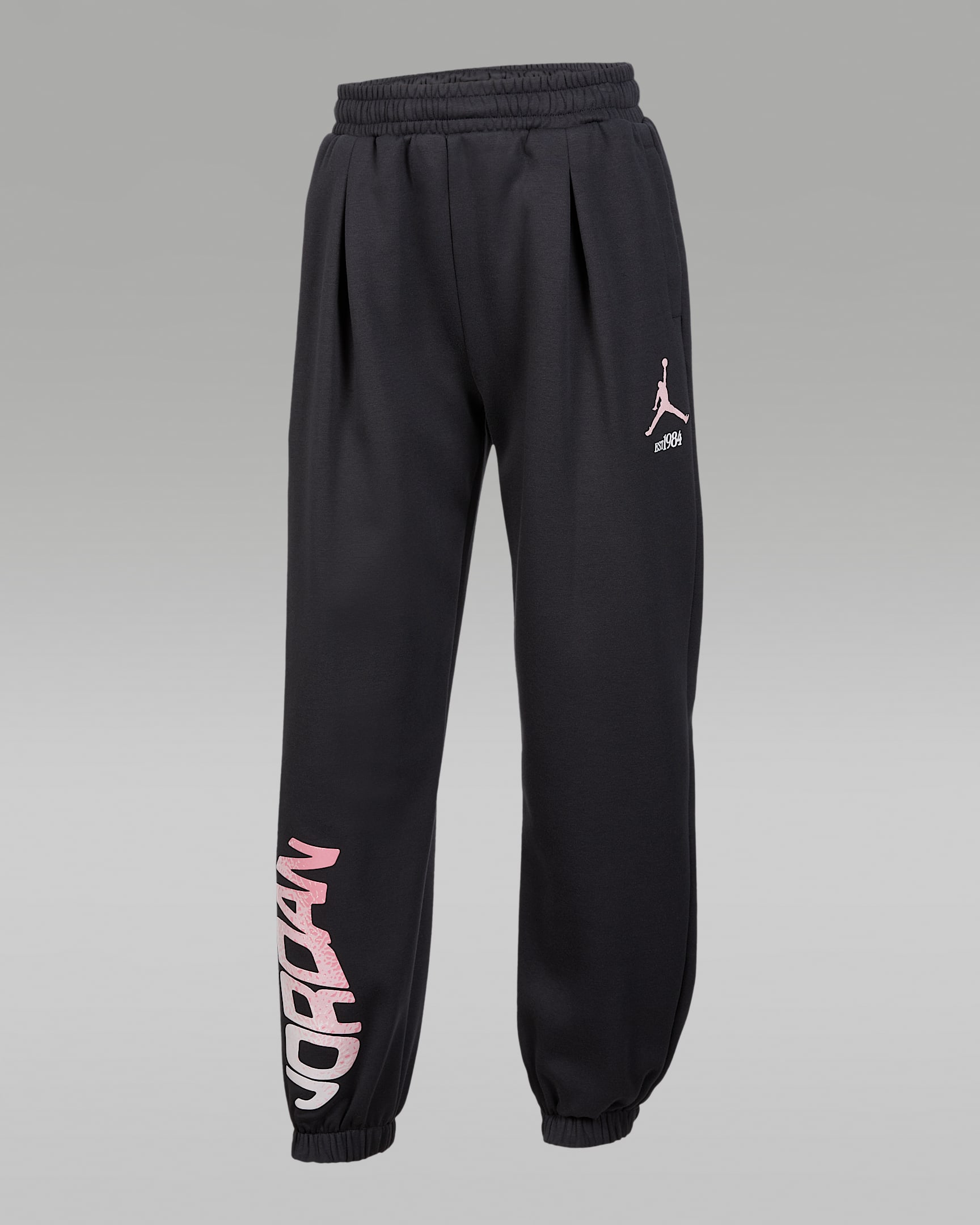 Jordan Jumpman Club Big Kids' Pleated Fleece Pants - Off Noir