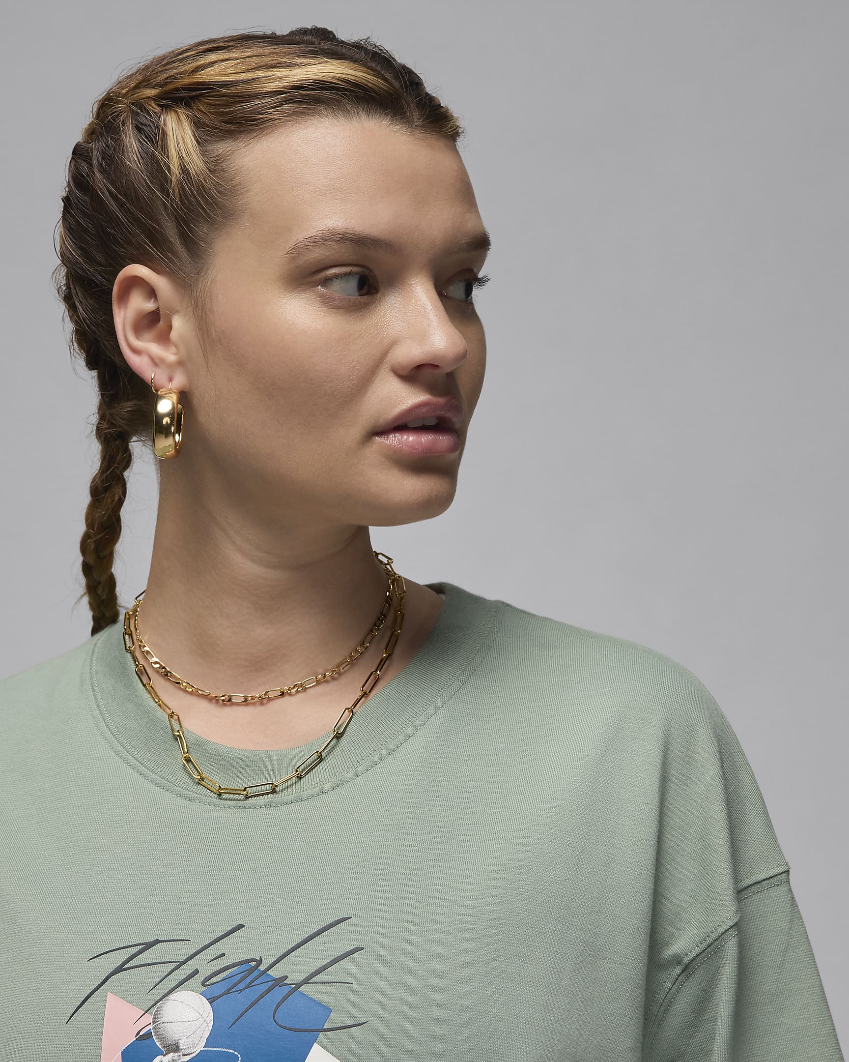 Jordan oversized T-shirt met graphic voor dames - Jade Smoke