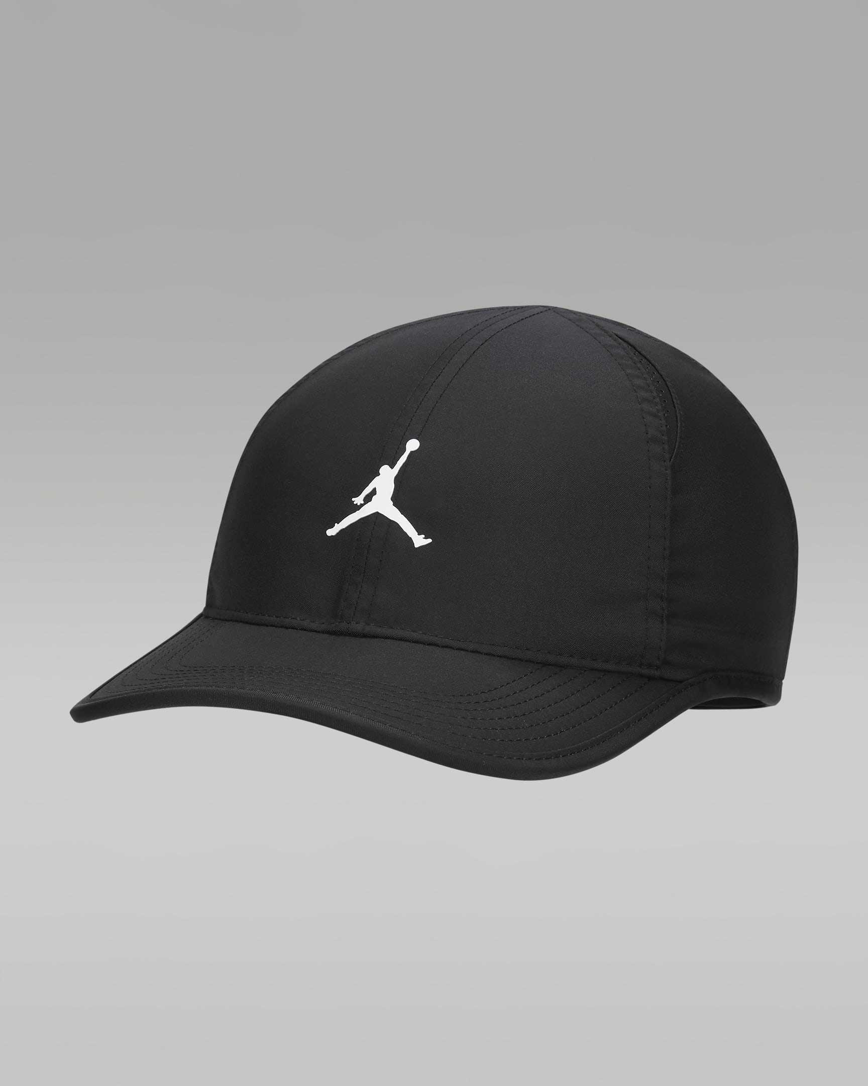 Jordan Dri-FIT Club Unstructured Curved Bill Cap - Black/Black/White