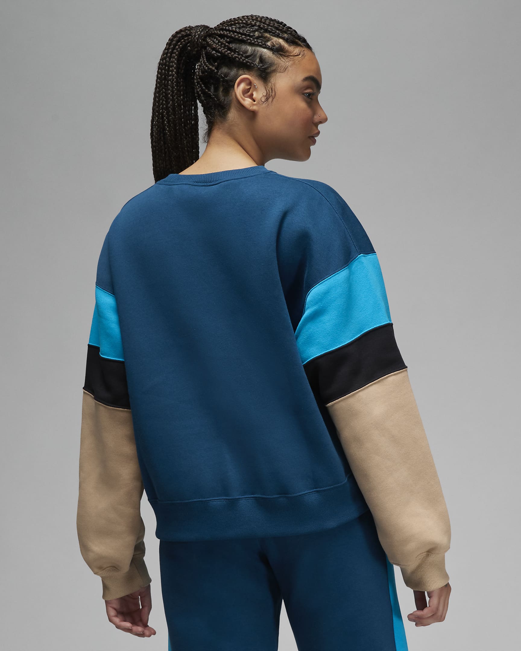Jordan Brooklyn Fleece Womens Crew Neck Sweatshirt Nike Id 